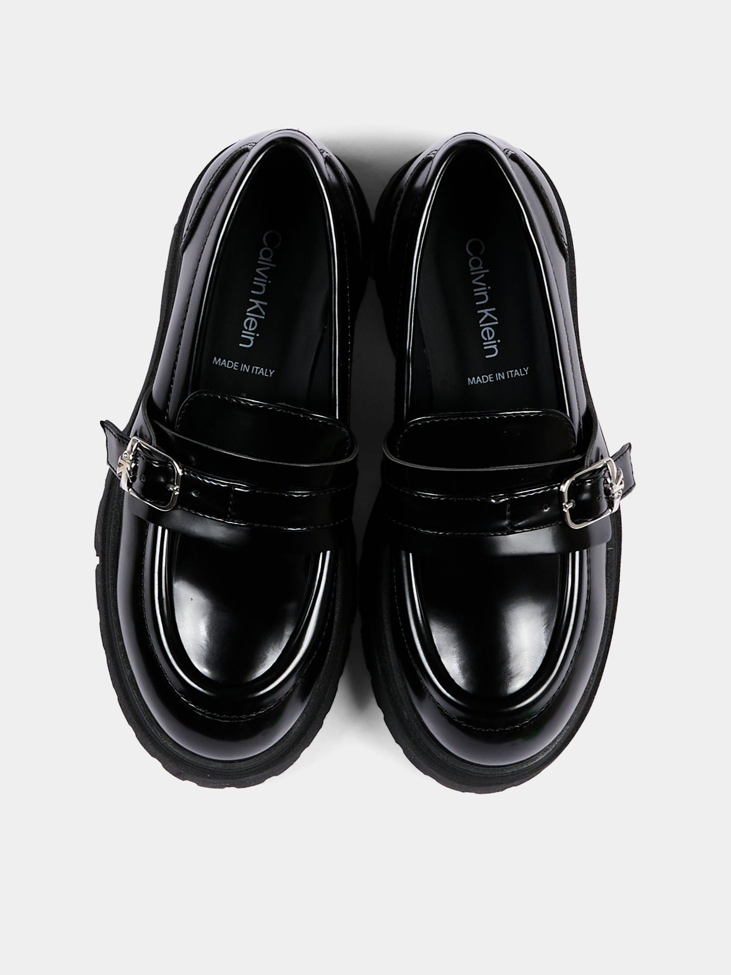 Mocassini nero per bambina con fibbia,Calvin Klein Kids,V4A4 83429 0822999