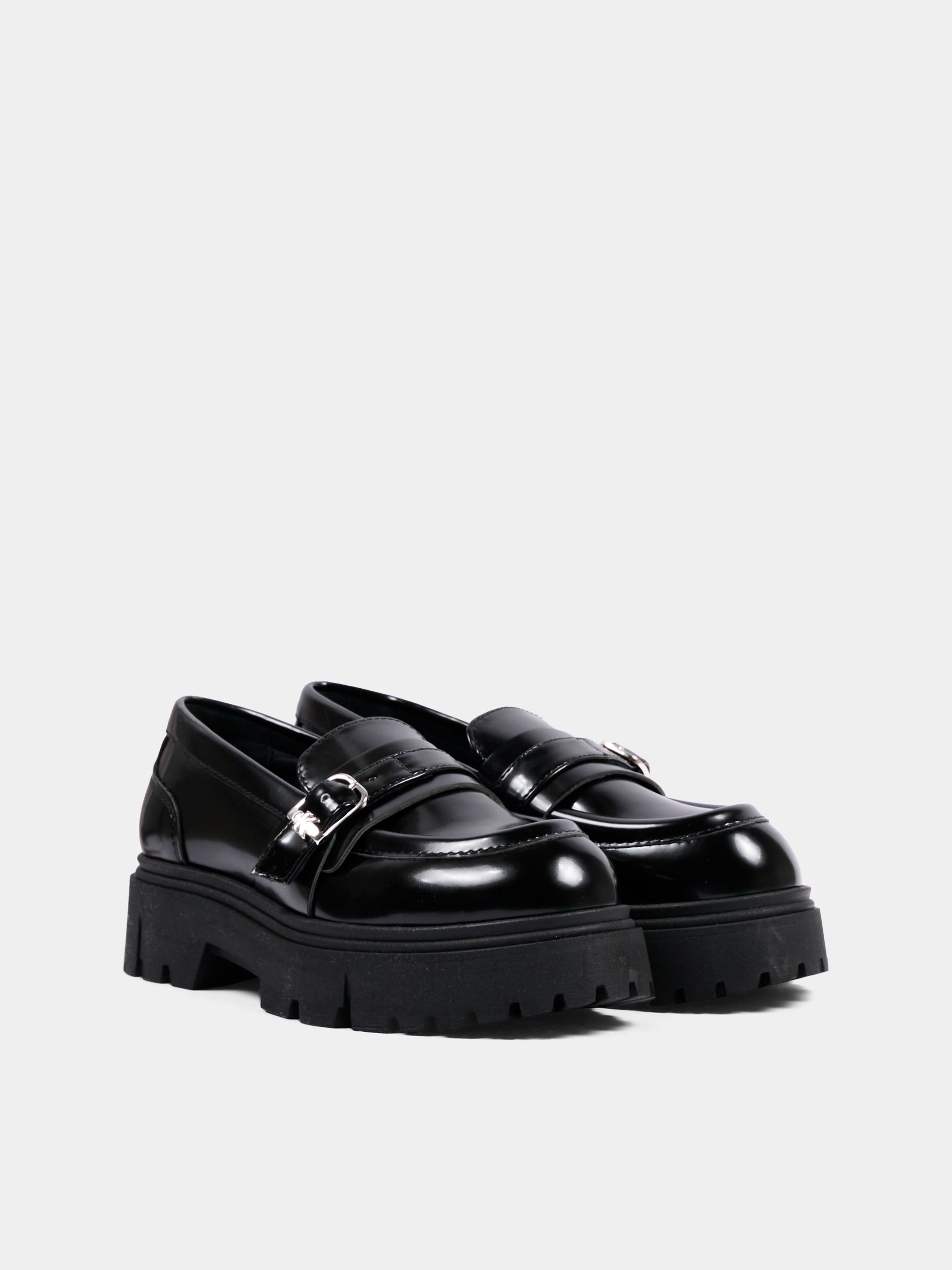 Mocassini nero per bambina con fibbia,Calvin Klein Kids,V4A4 83429 0822999