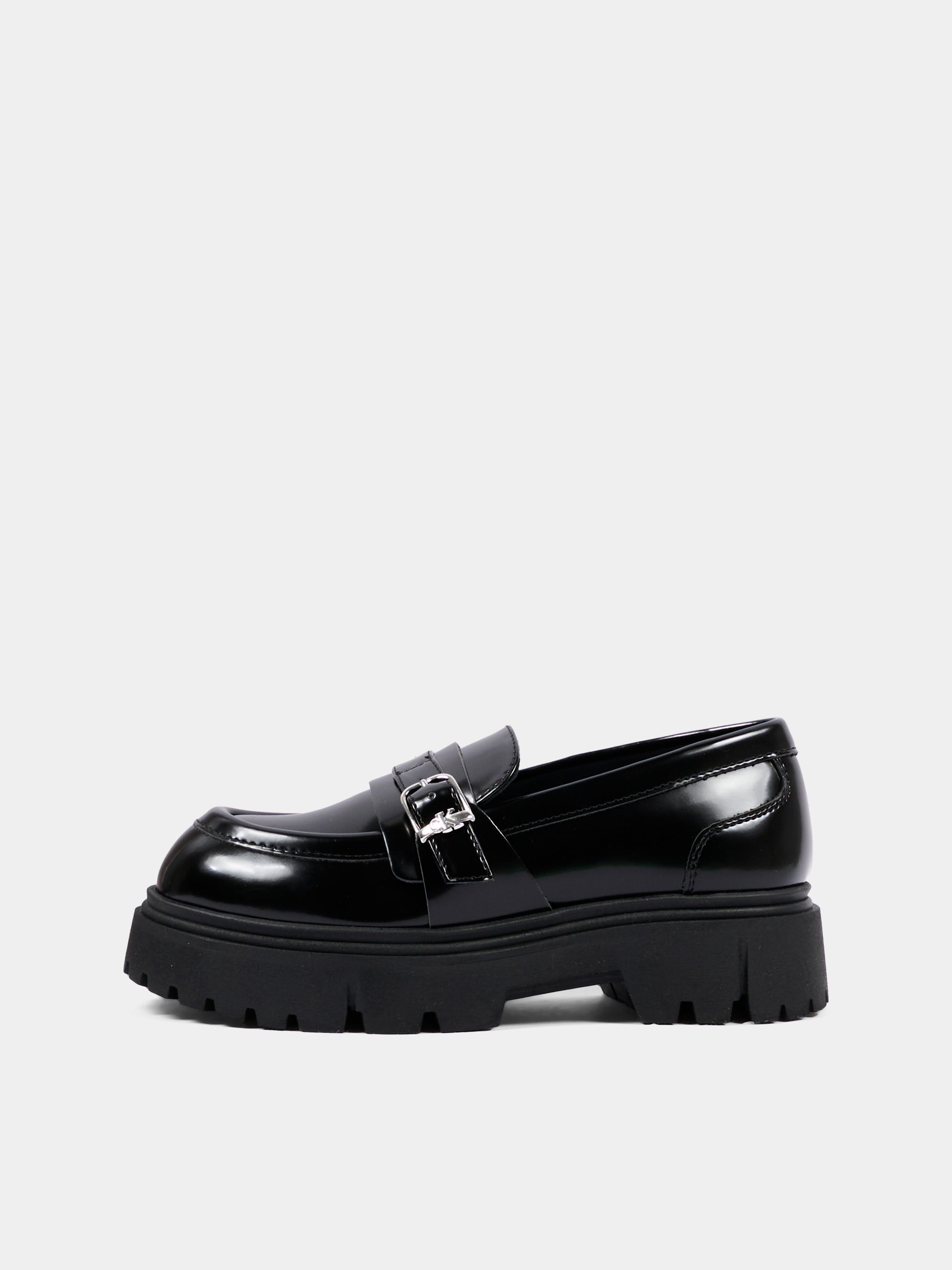 Mocassini nero per bambina con fibbia,Calvin Klein Kids,V4A4 83429 0822999