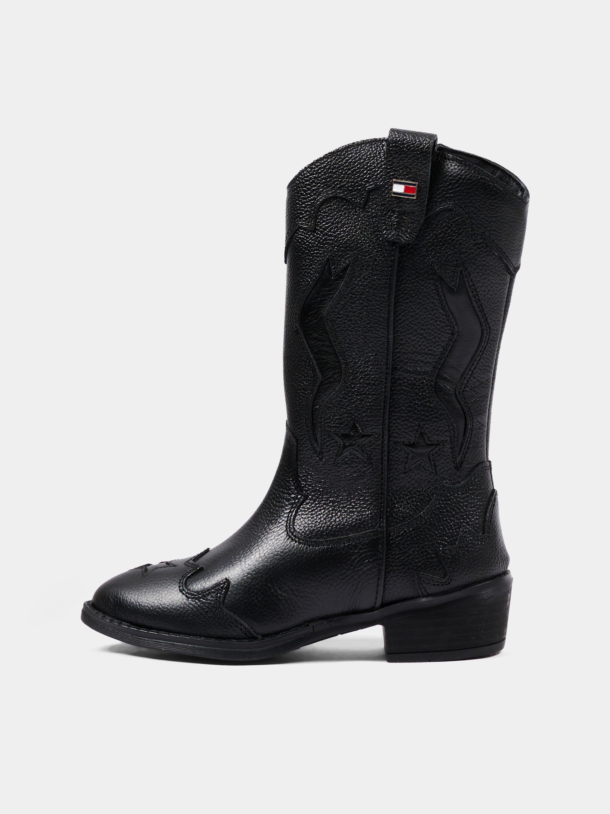 Stivali neri per bambina con stelle,Tommy Hilfiger Junior,T3A6 35193 0036999