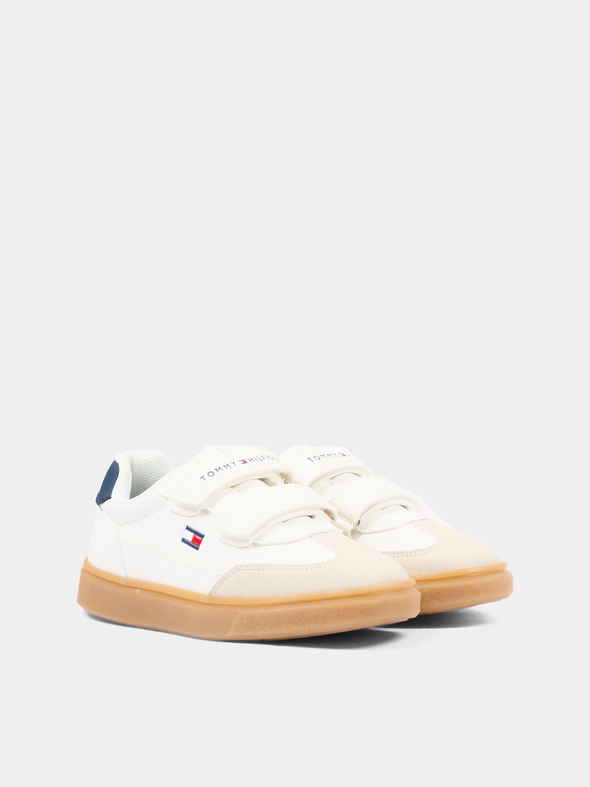 Sneakers bianche per bambino con logo,Tommy Hilfiger Junior,T1X9 35219 1269B159