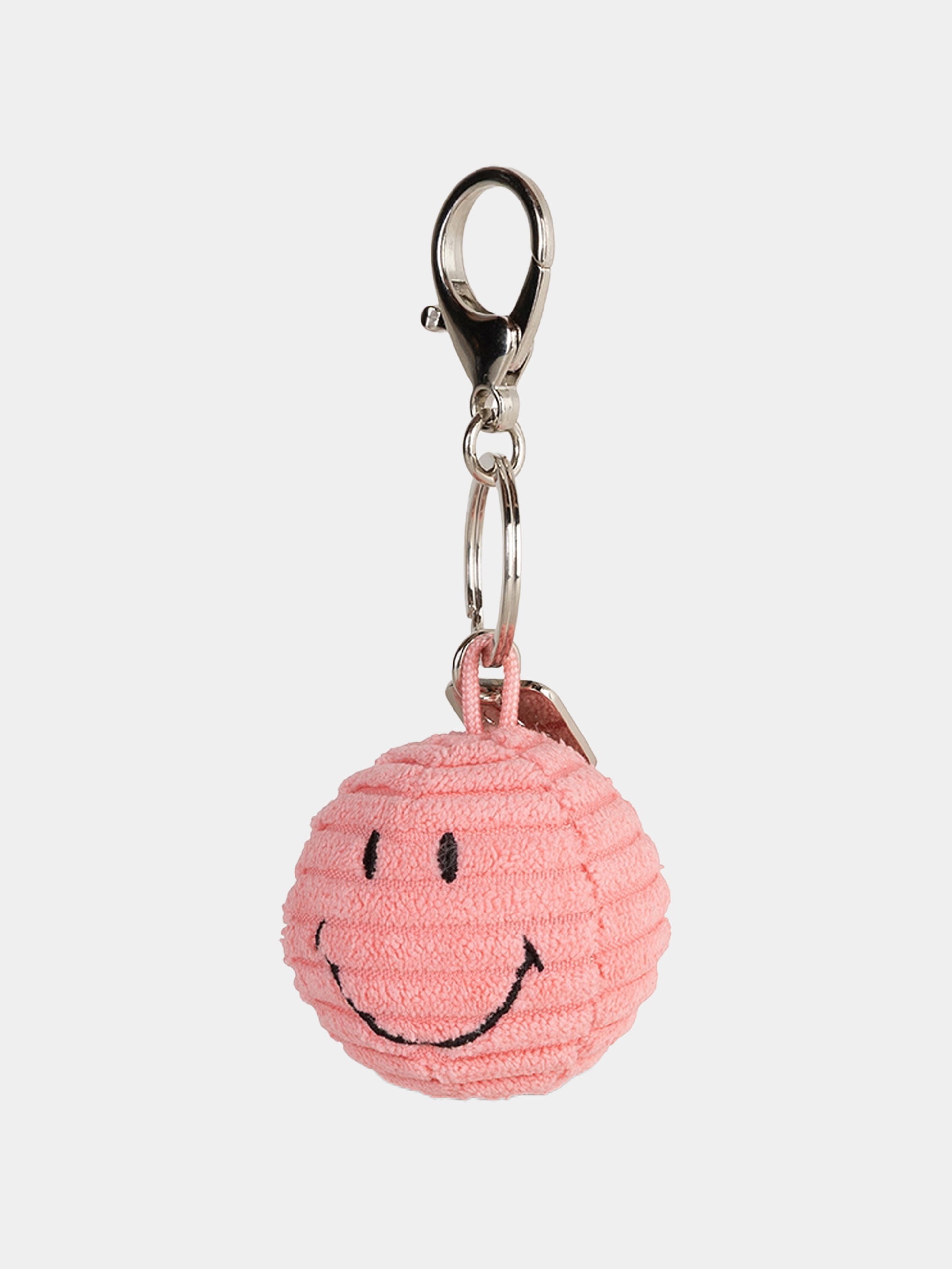 Portachiavi Smile rosa per bambina,Bon Ton Toys,SMILEY KEYCHAIN ECO COURDUROY BUBBLEGUM PINK