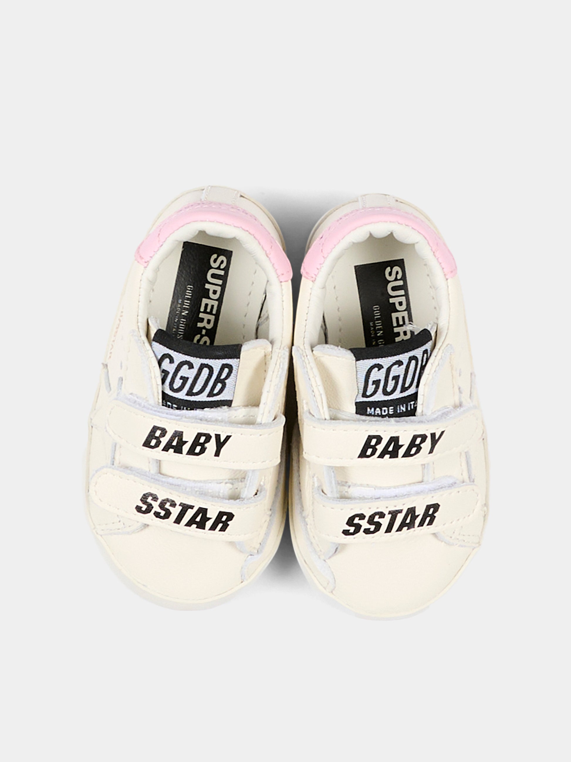 Set sneakers bianco per neonata con stella,Golden Goose,GIF00534 F007129 11410