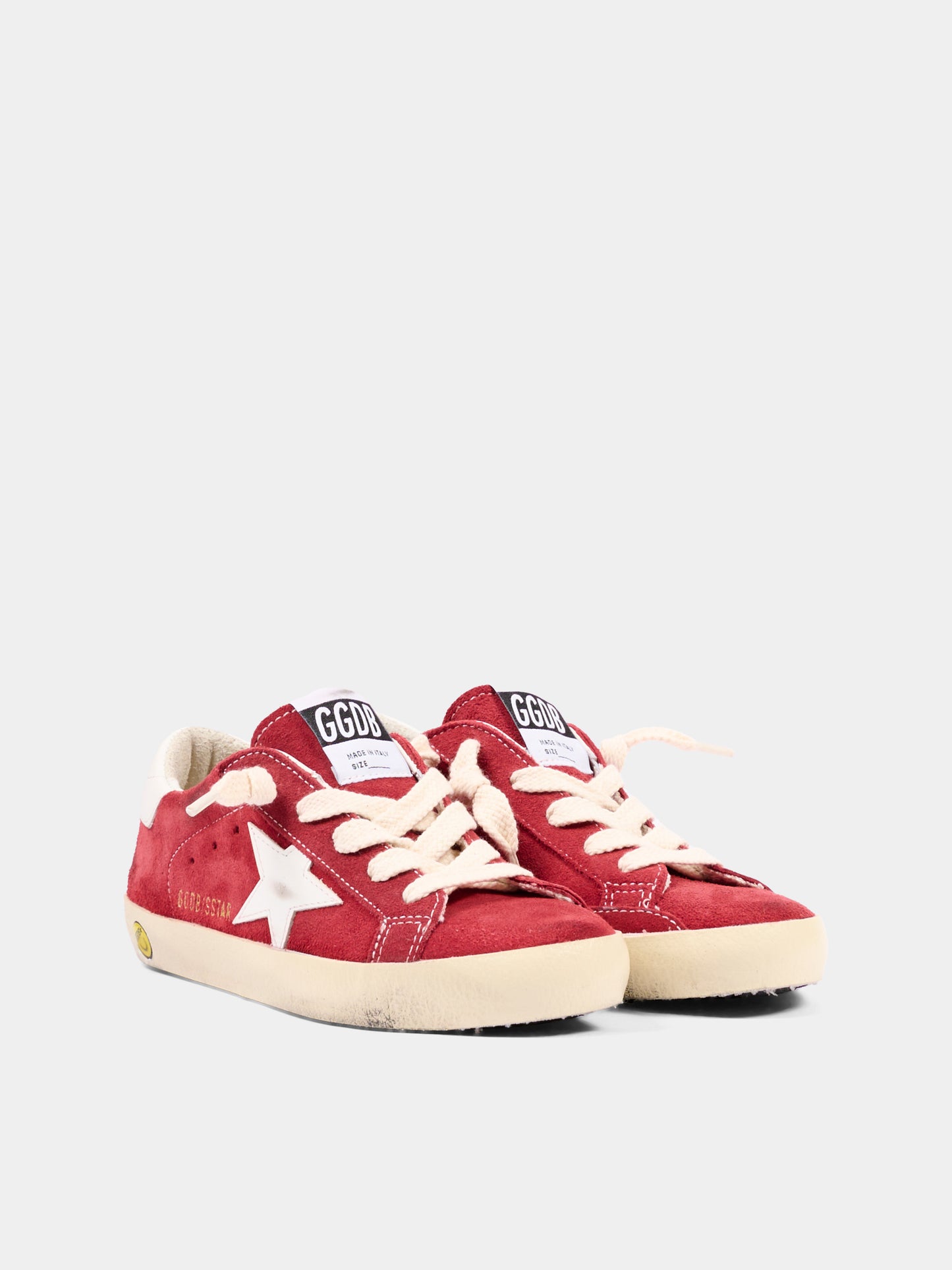 Sneakers rosse Super-Star classic with list per bambini,Golden Goose,GJF00101 F008031 40375