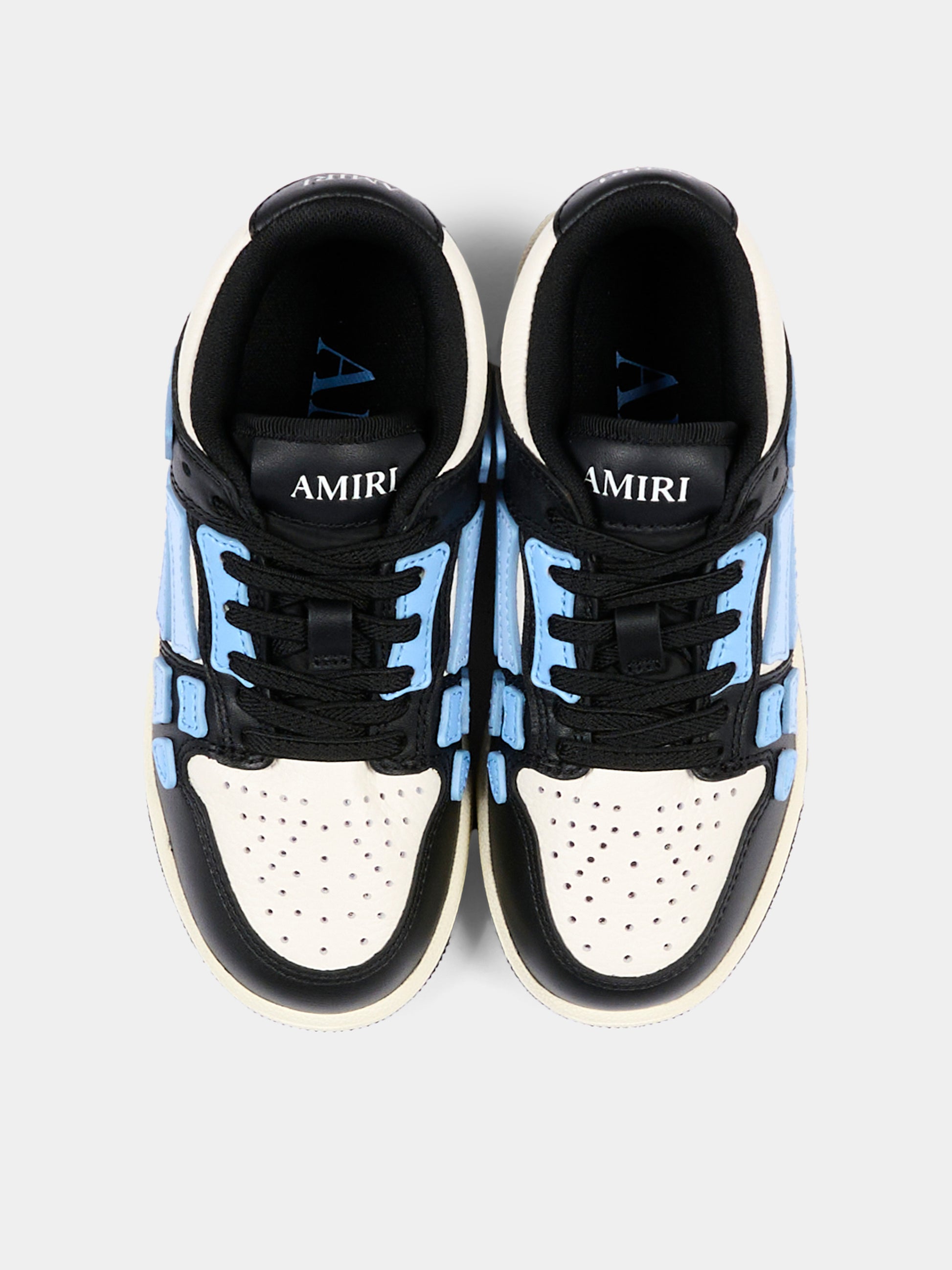 Sneakers multicolor per bambino con ossa,Amiri,AC326SN003 0043 BLACK SKYLINE BLUE