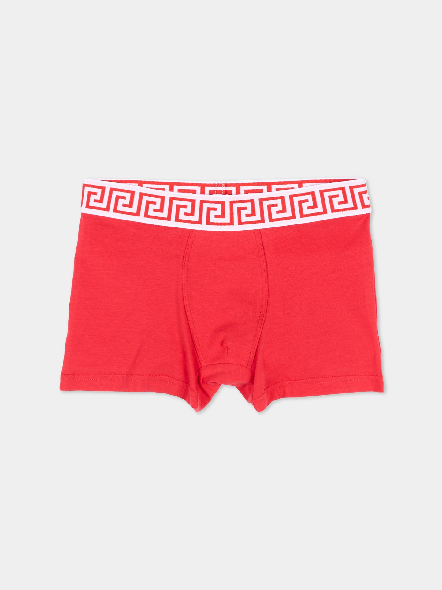 Boxer multicolor per bambino con bordo greca,Versace,1025244 1A18280 2RH70