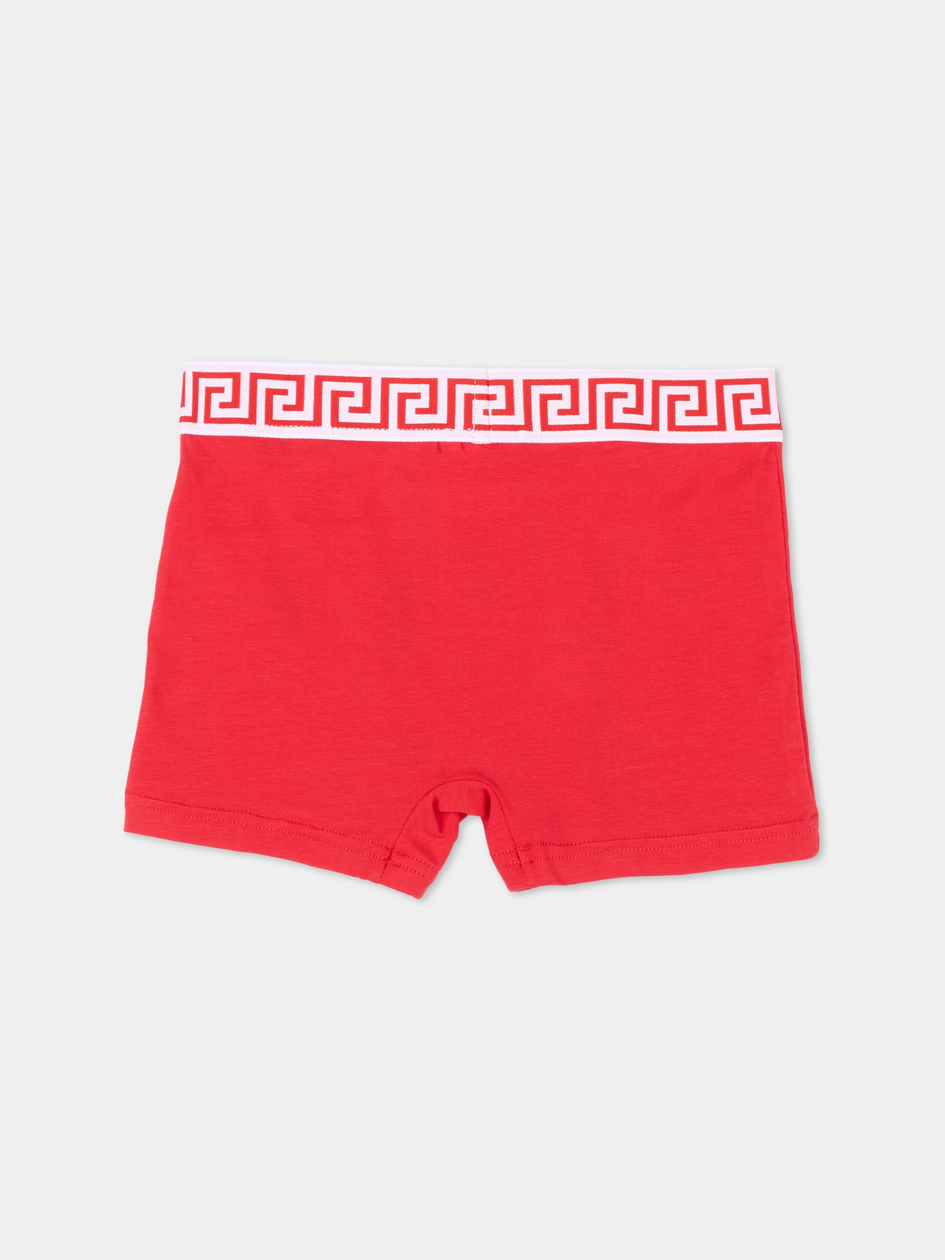 Boxer multicolor per bambino con bordo greca,Versace,1025244 1A18280 2RH70