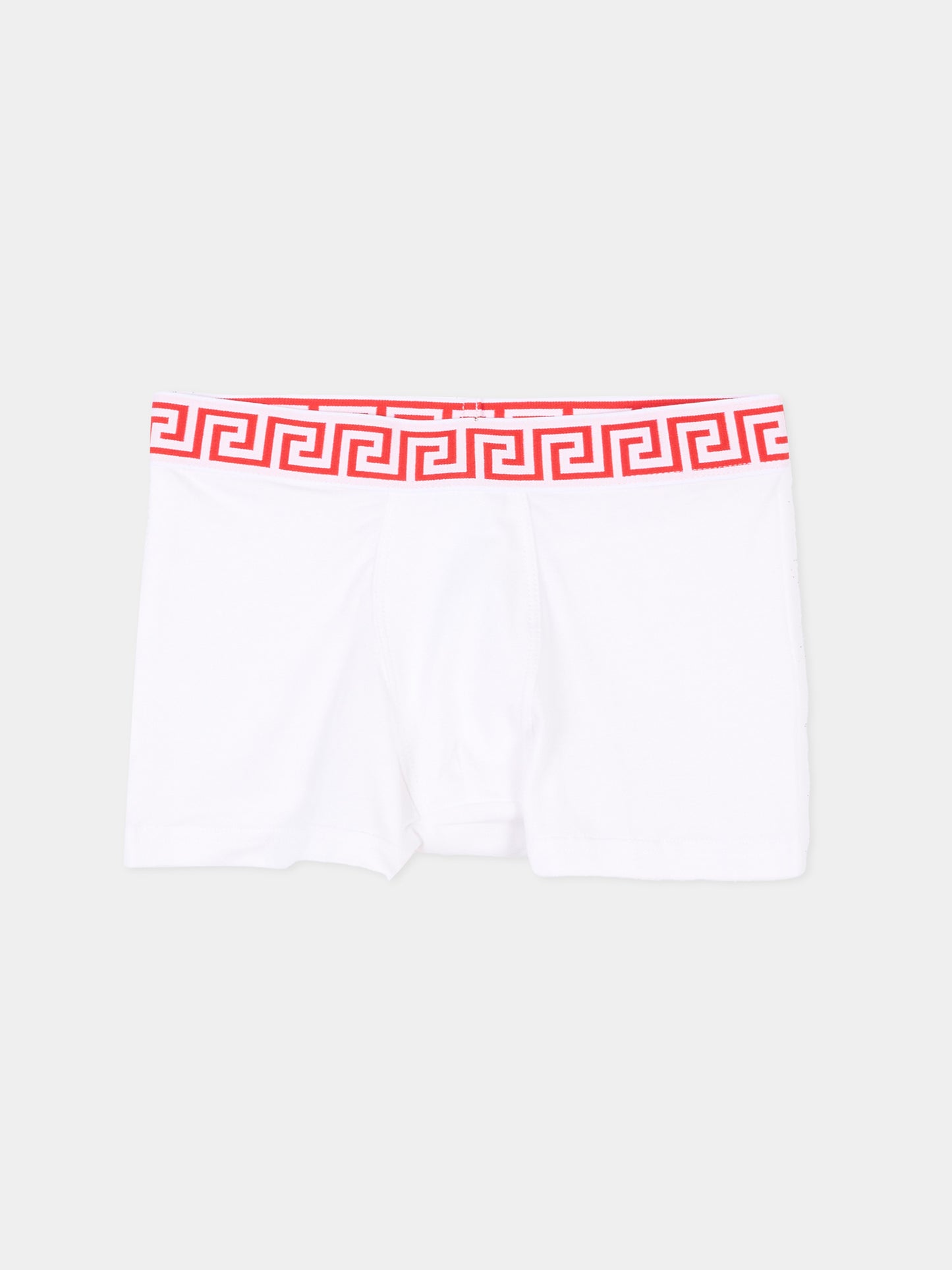 Boxer multicolor per bambino con bordo greca,Versace,1025244 1A18280 2RH70