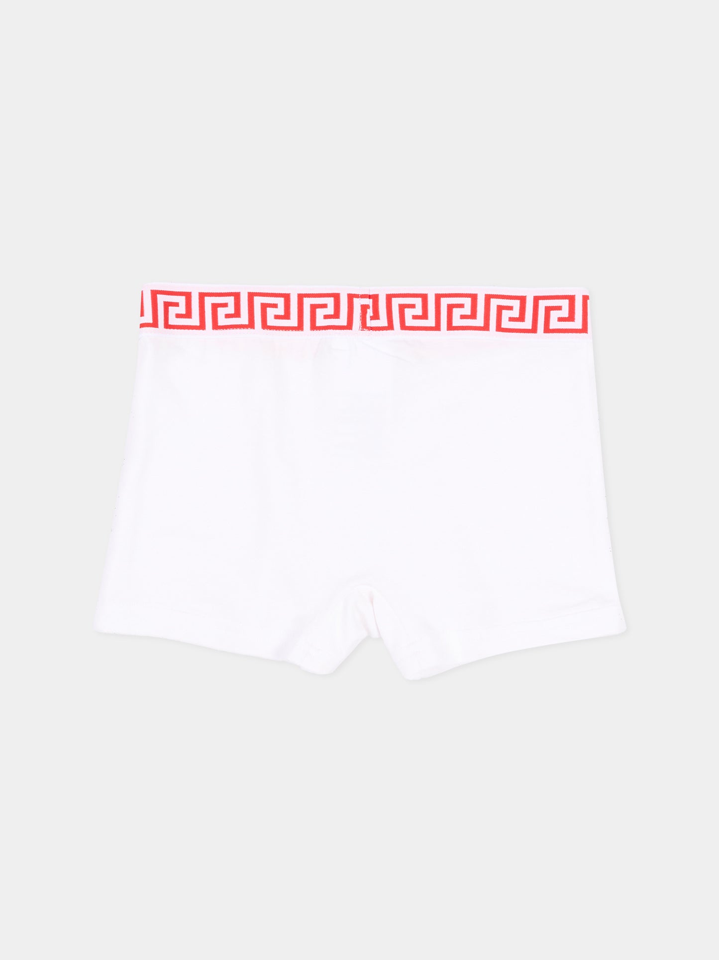 Boxer multicolor per bambino con bordo greca,Versace,1025244 1A18280 2RH70