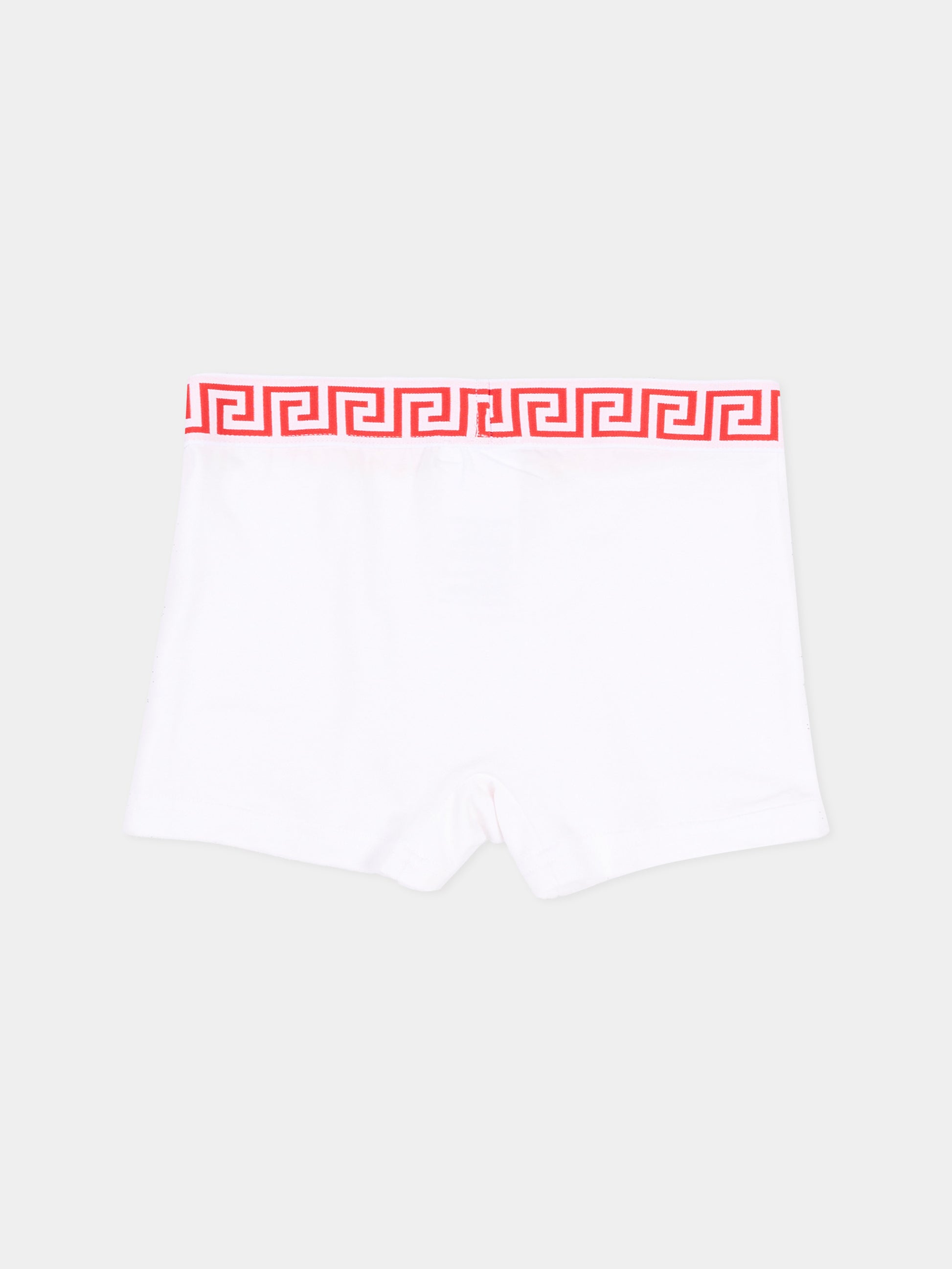 Boxer multicolor per bambino con bordo greca,Versace,1025244 1A18280 2RH70
