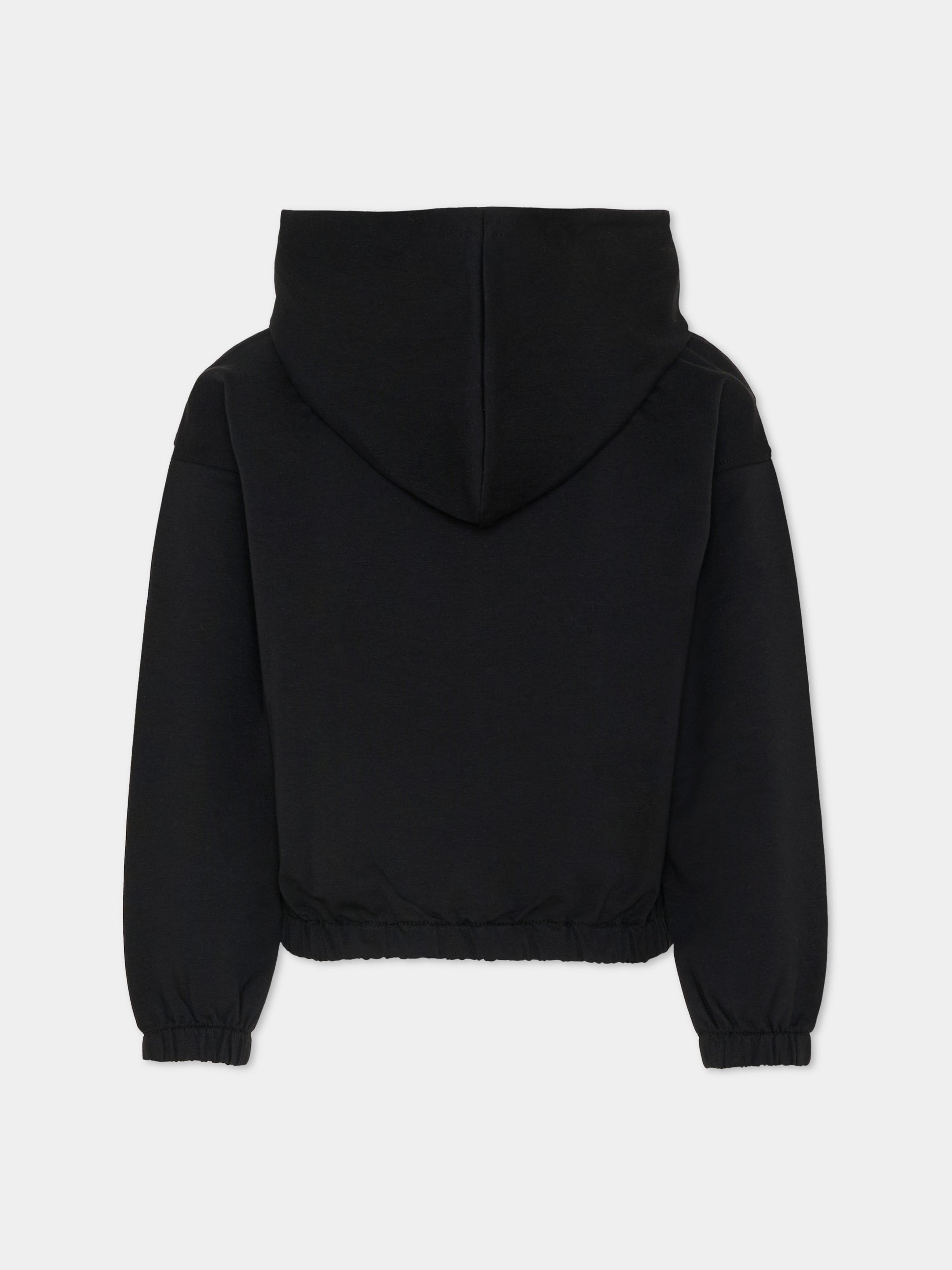 Felpa nera per bambina con Teddy Bear,Moschino Kids,HDF06J LDA16 60100