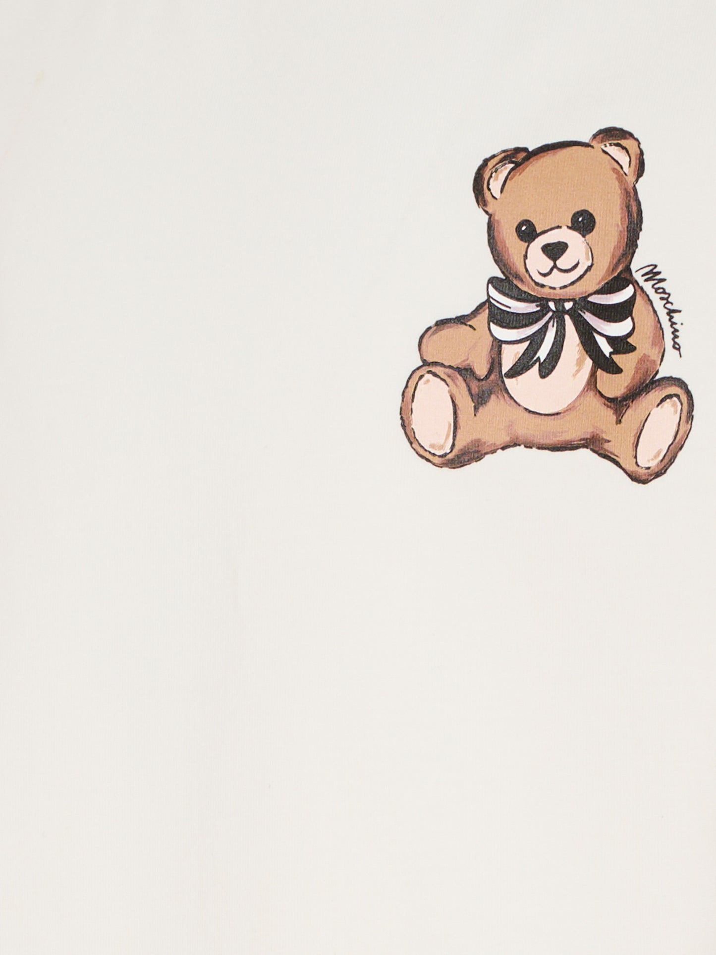 T-shirt avorio per bambina con Teddy Bear,Moschino Kids,HKM060 LBA11 10063
