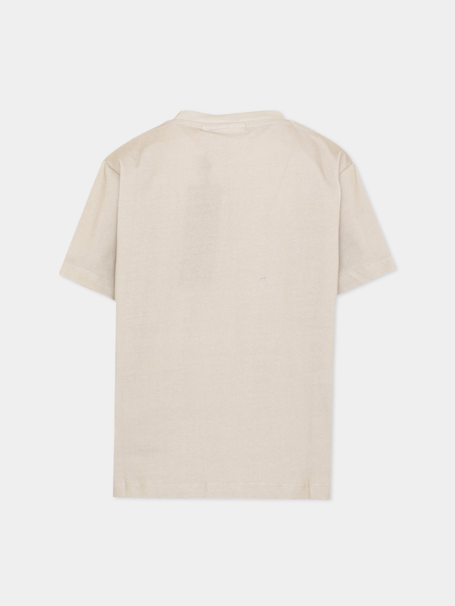 T-shirt a manica corta beige Riley per bambino con dinosauro,Molo,1W26A203 9944