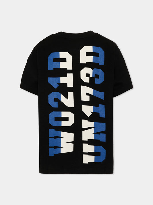 T-shirt nera per bambino,Molo,1W26A206 6257