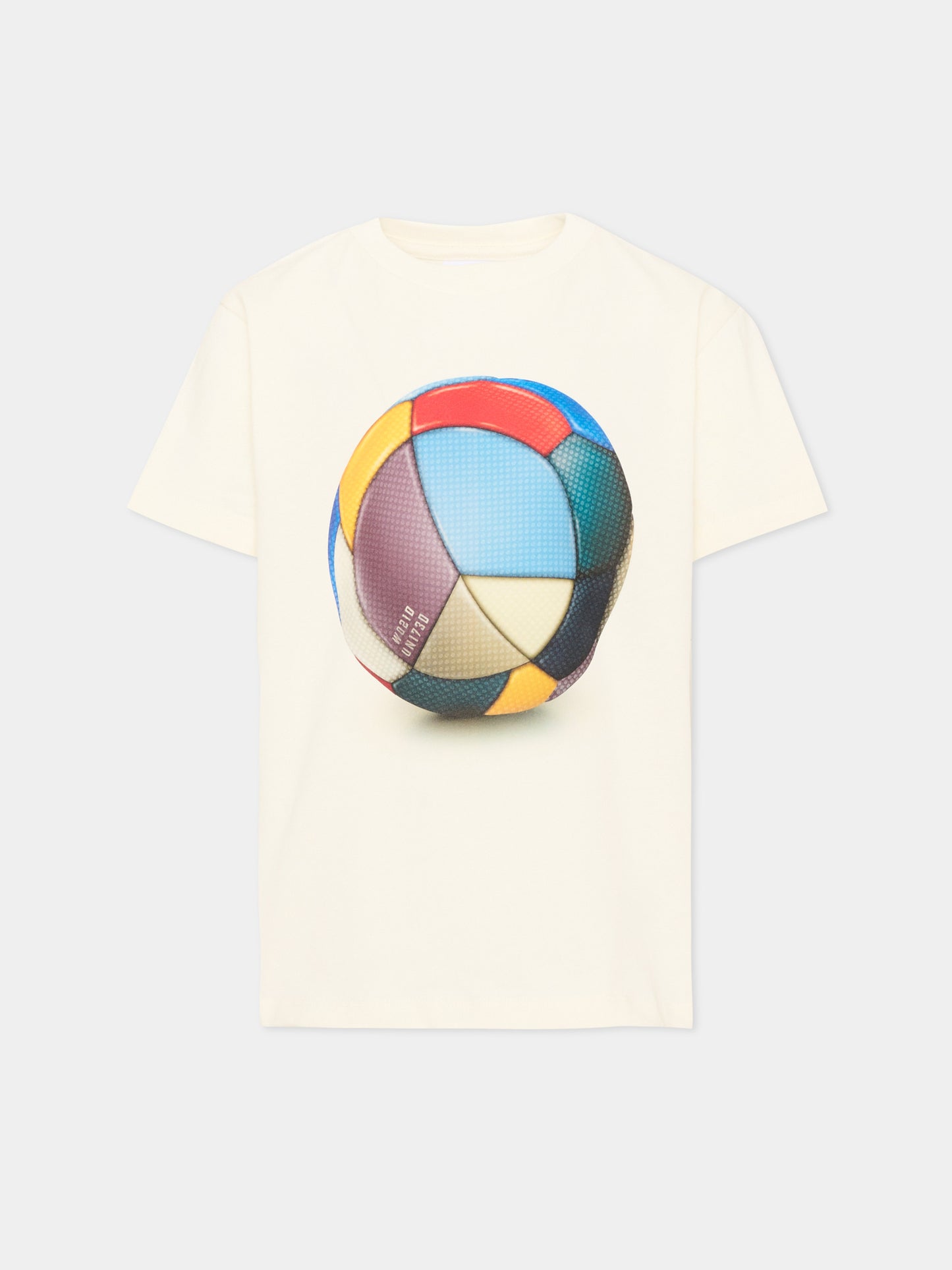 T-shirt bianca Roxo per bambino con stampa pallone,Molo,1W26A212 5999