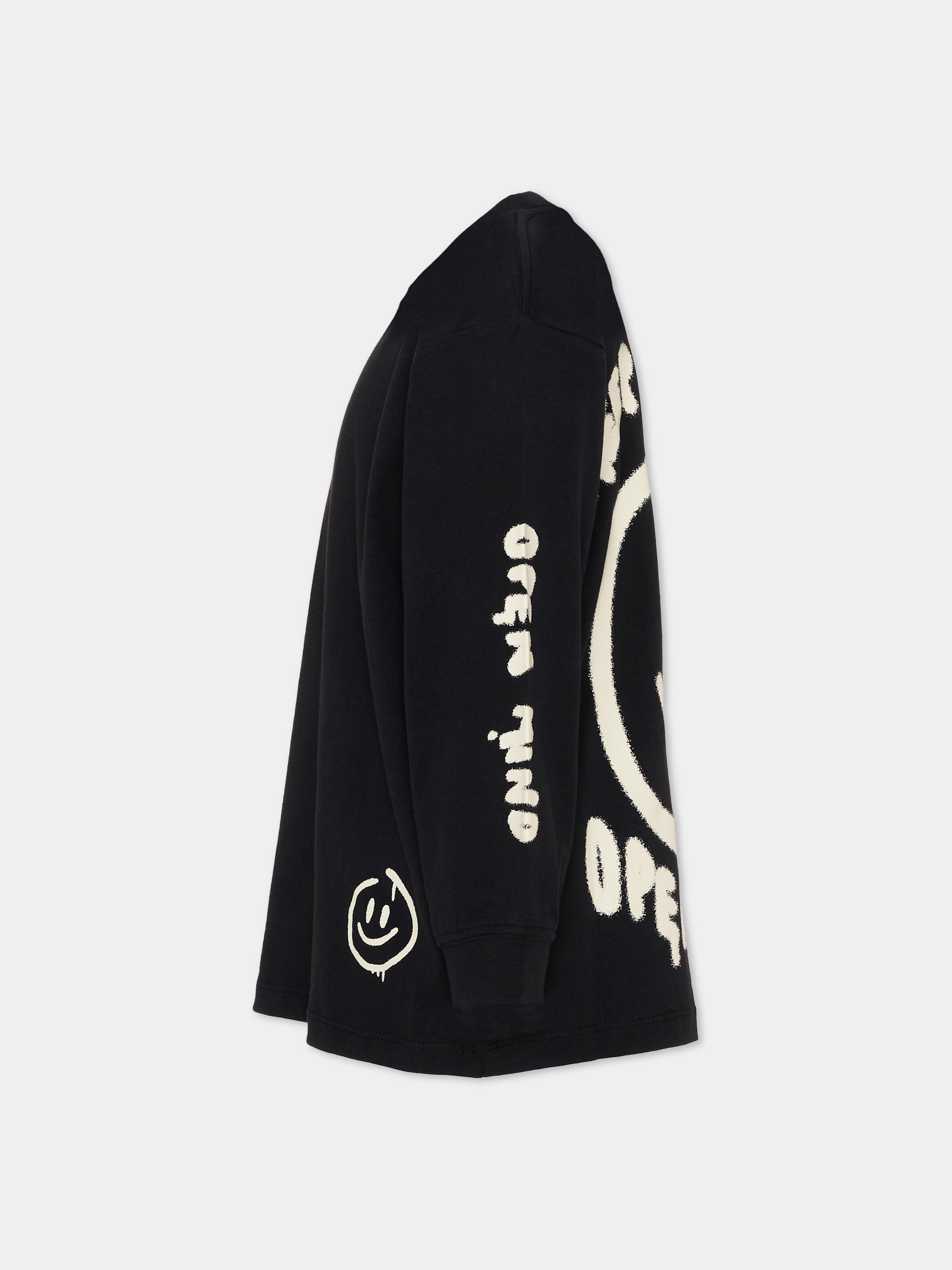 T-shirt nera Rube per bambini con smiley,Molo,1W26A405 0099