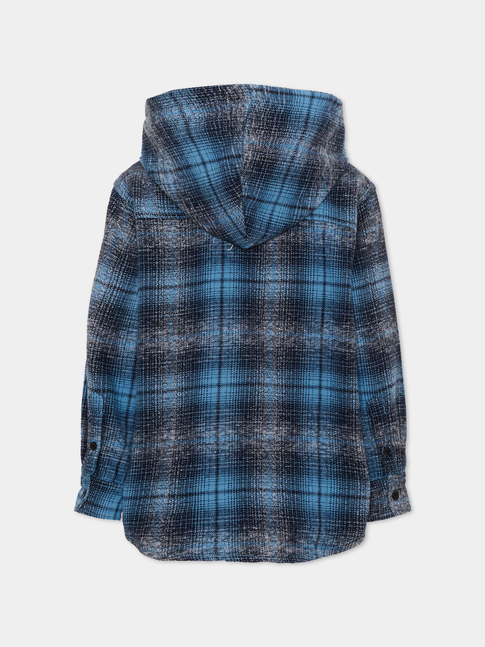 Camicia blu Rizz per bambino tartan,Molo,1W26C202 5902