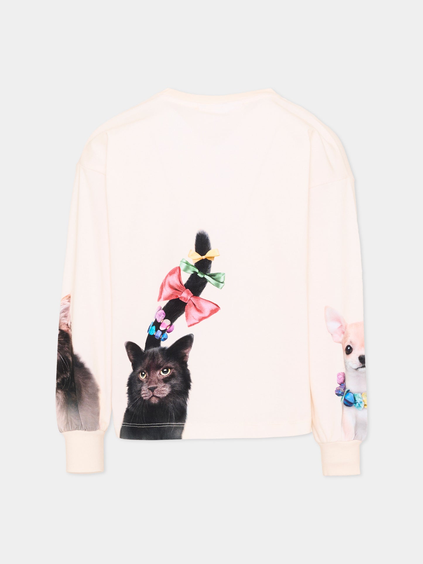 T-Shirt avorio Reniza per bambina con animali,Molo,2W26A407 5758
