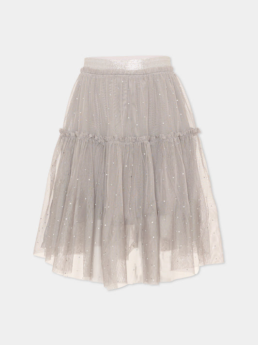 Gonna grigia Bille per bambina,Molo,2W26D113 2949