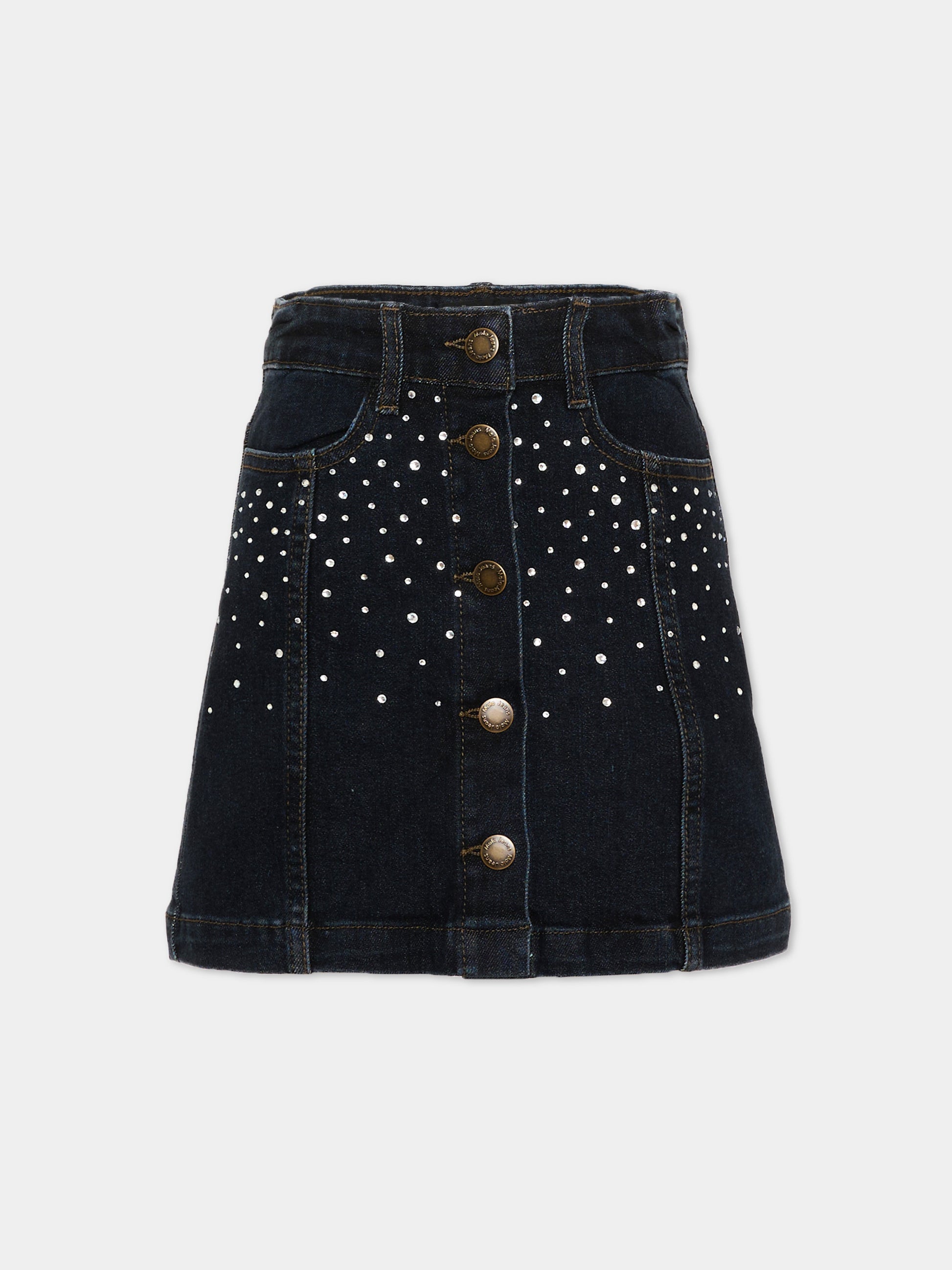 Gonna denim Bera per bambina con strass,Molo,2W26D129 5861
