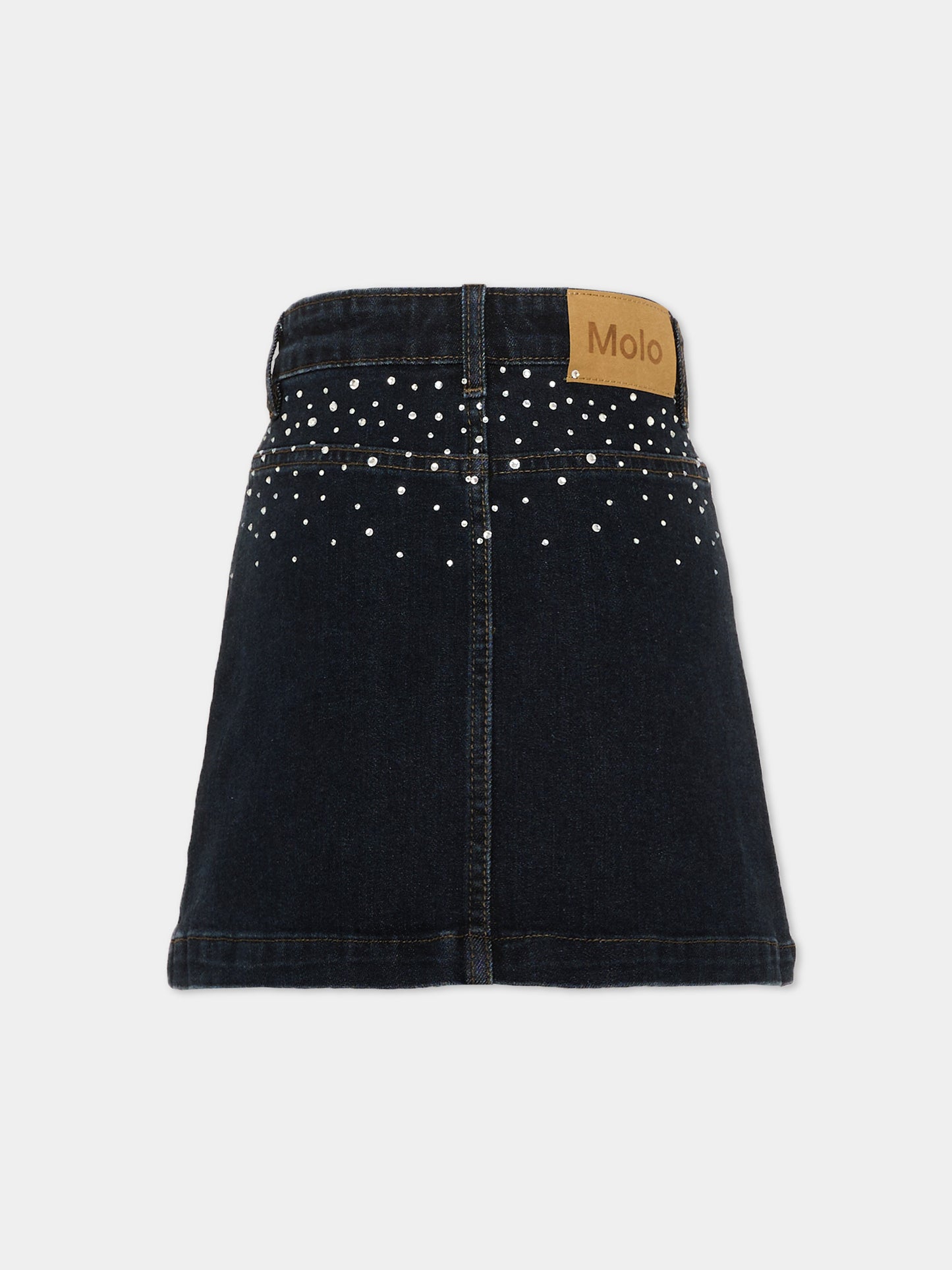 Gonna denim Bera per bambina con strass,Molo,2W26D129 5861