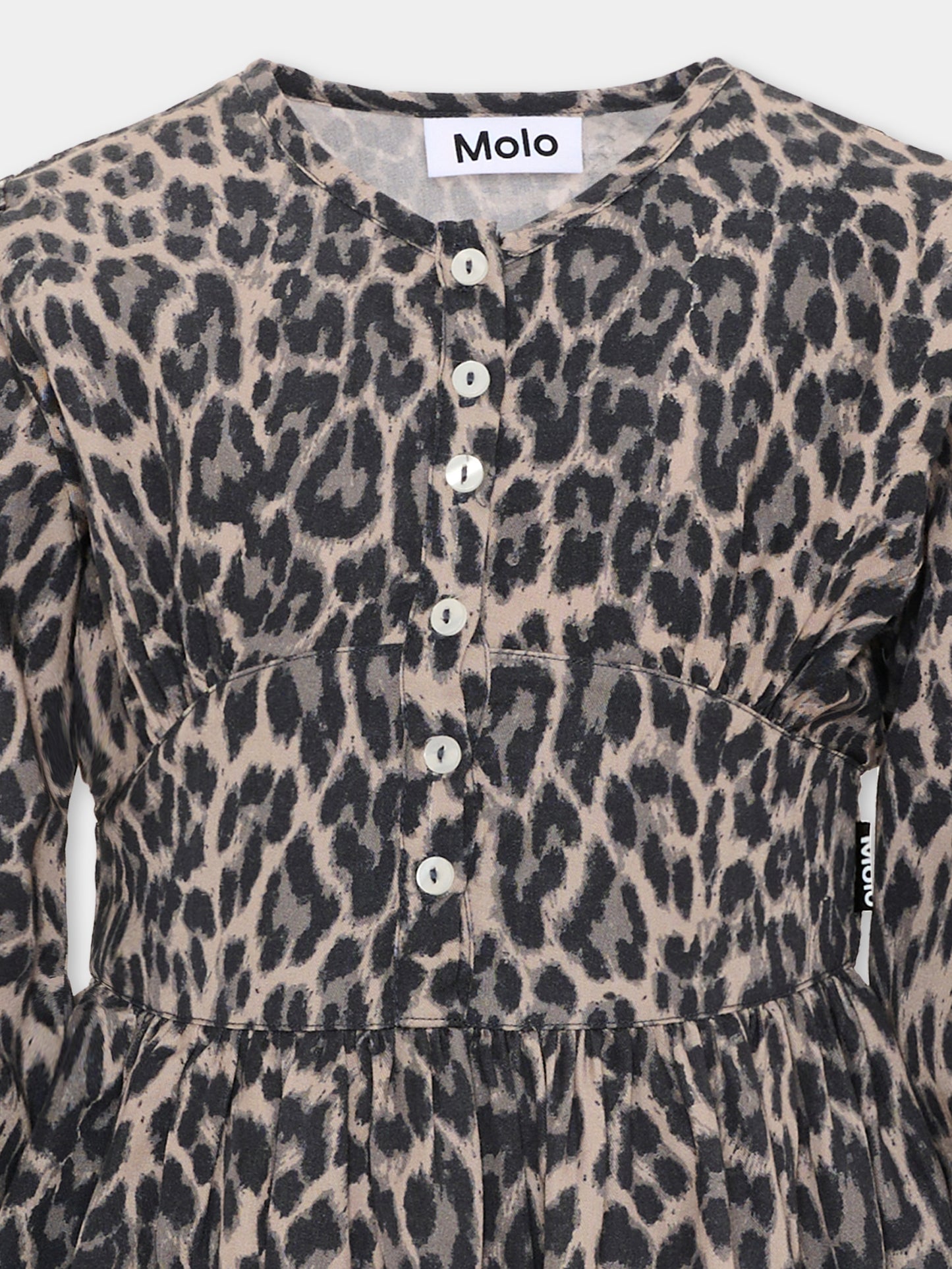 Vestito marrone Caro per bambina,Molo,2W26E216 9783