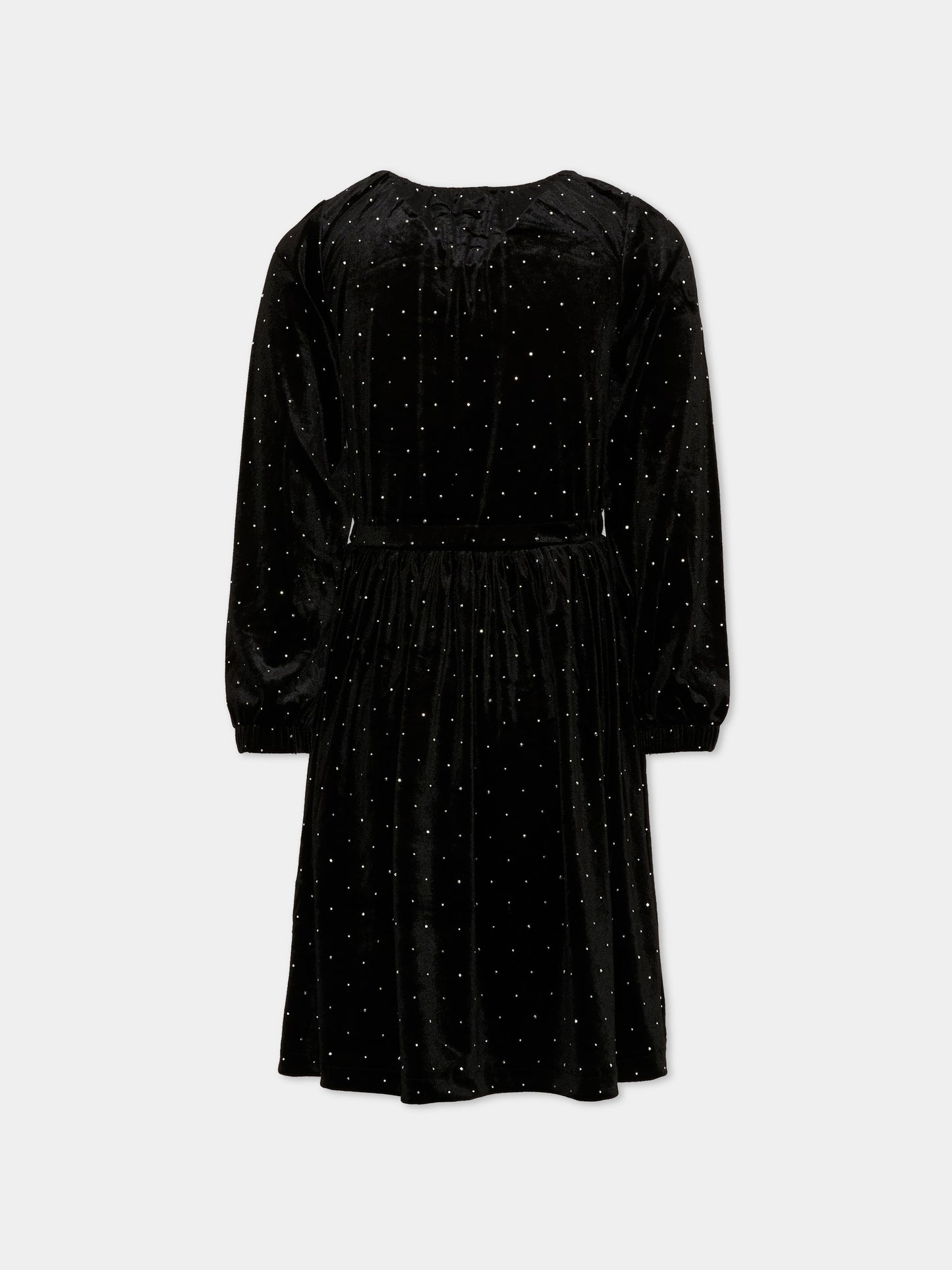 Abito elegante nero Carolyn per bambina con strass,Molo,2W26E217 5841