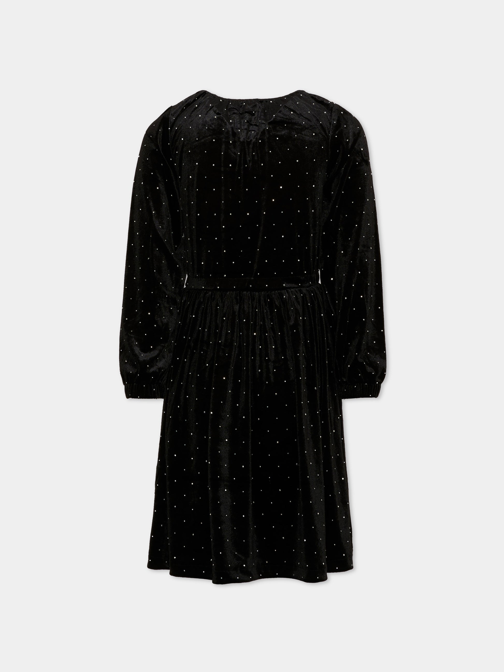 Abito elegante nero Carolyn per bambina con strass,Molo,2W26E217 5841