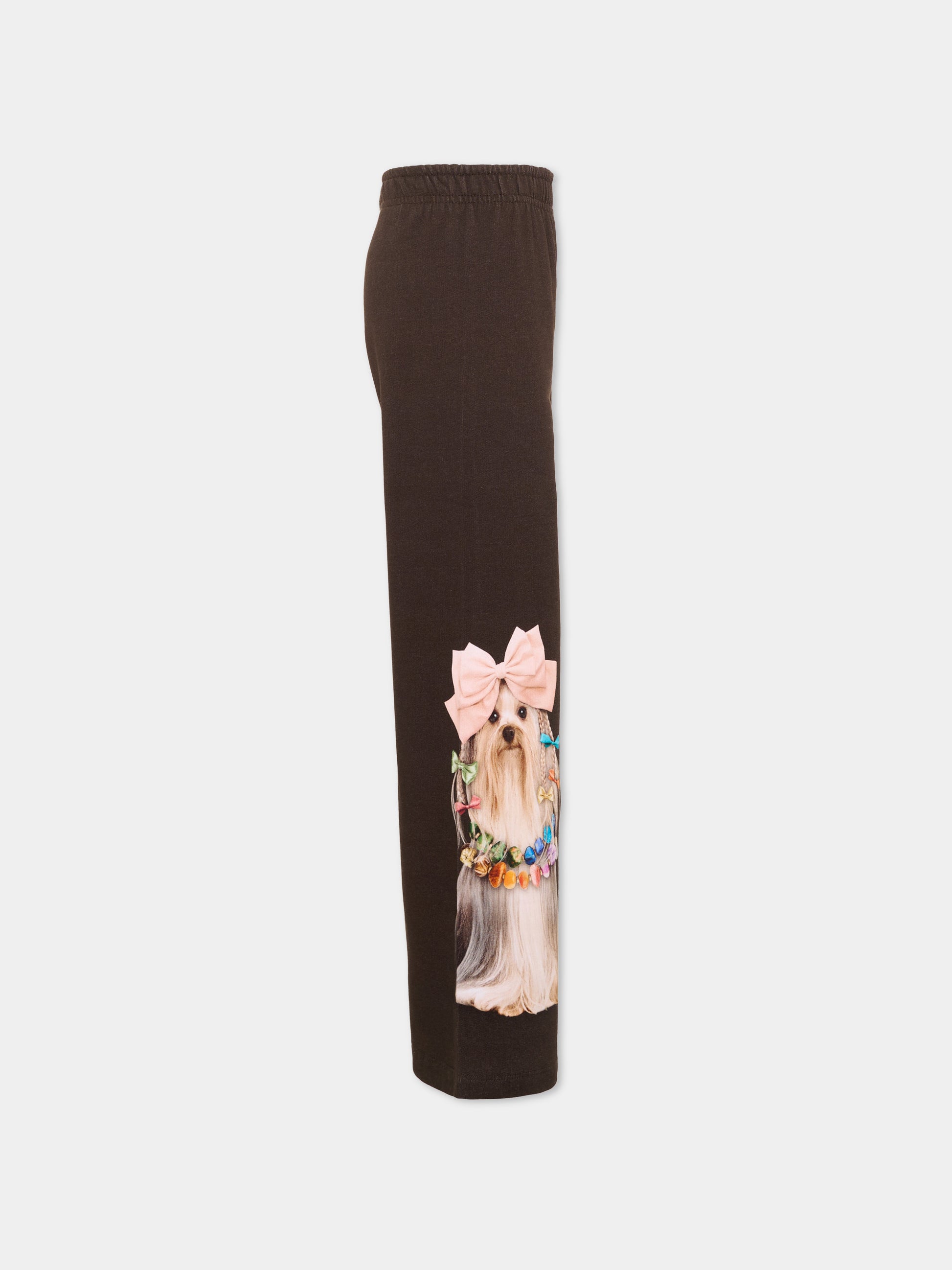 Pantaloni marroni Aurita per bambina con animali,Molo,2W26I210 5758