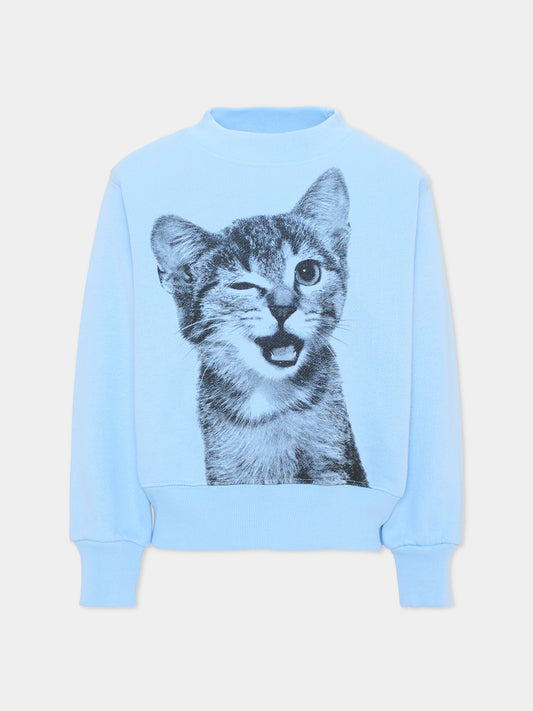 Felpa celeste Marge per bambina gatto,Molo,2W26J201 5747