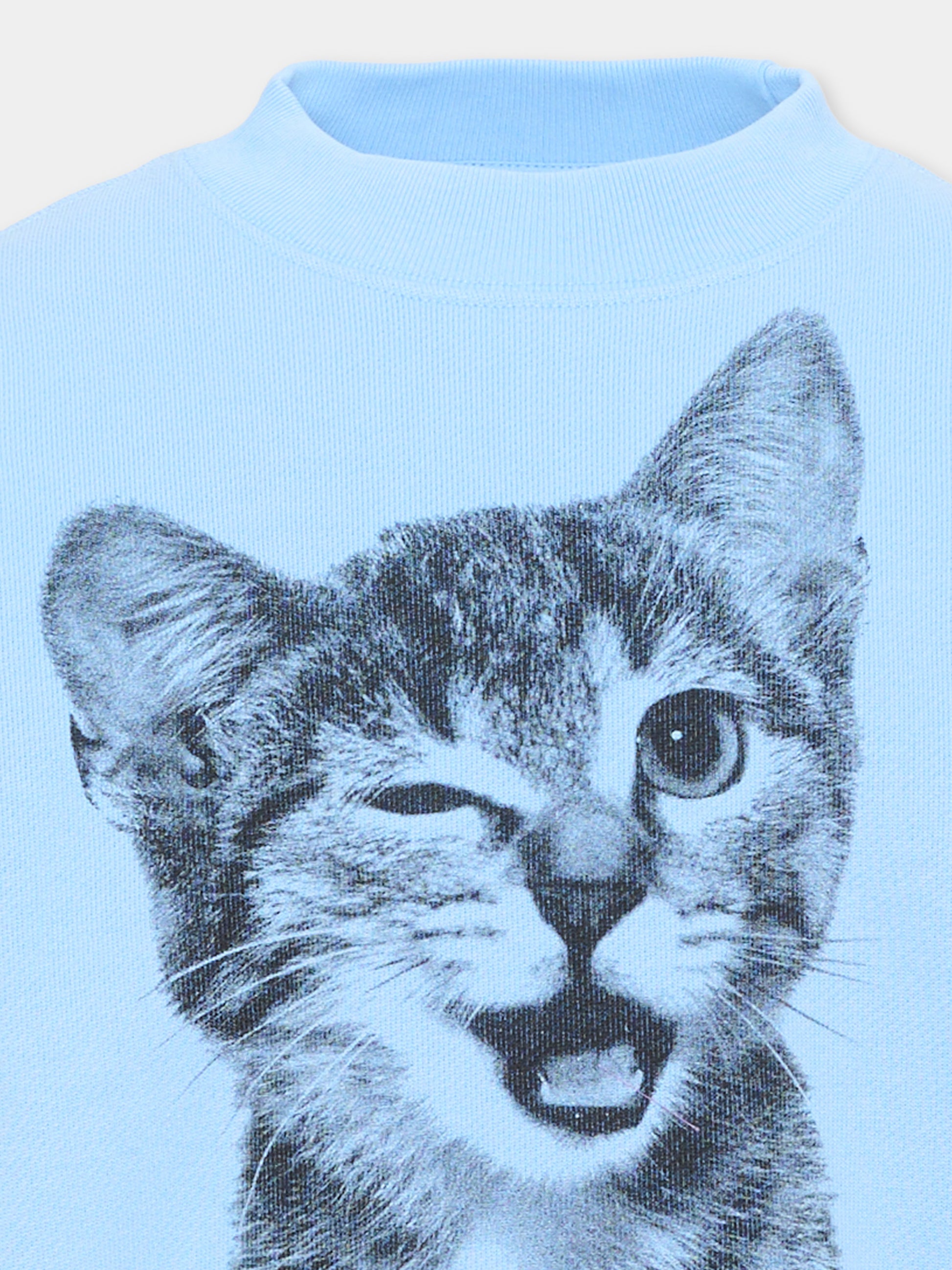 Felpa celeste Marge per bambina gatto,Molo,2W26J201 5747