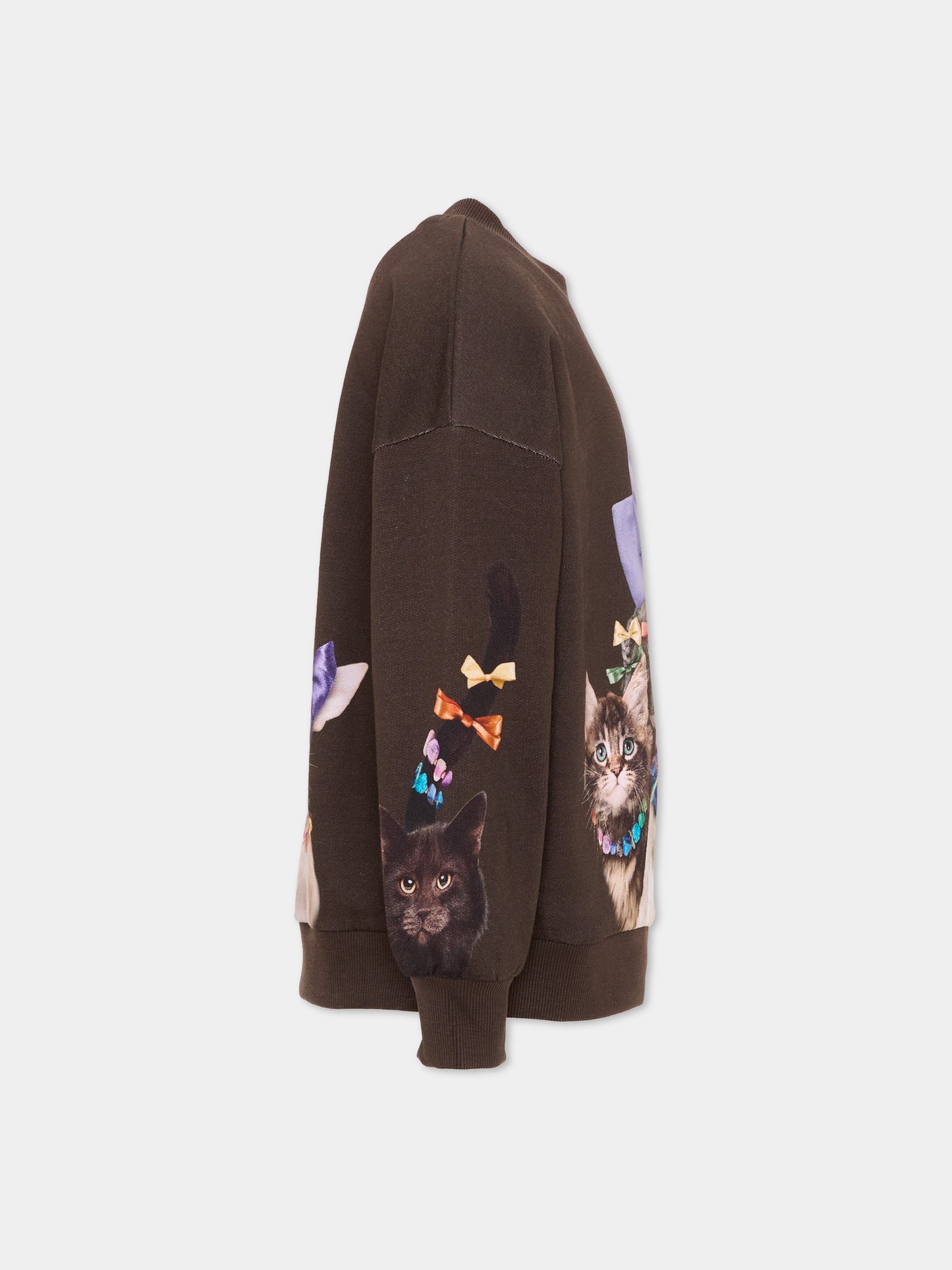 Felpa marrone Maxi per bambina con animali,Molo,2W26J202 5758