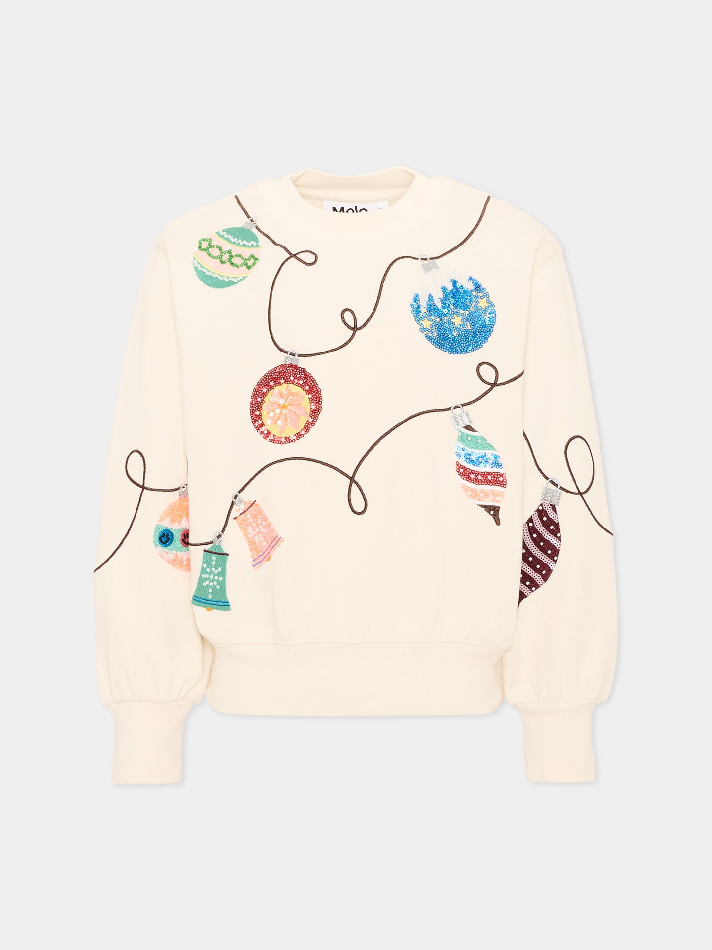 Felpa avorio Marge per bambina con stampa,Molo,2W26J203 5774