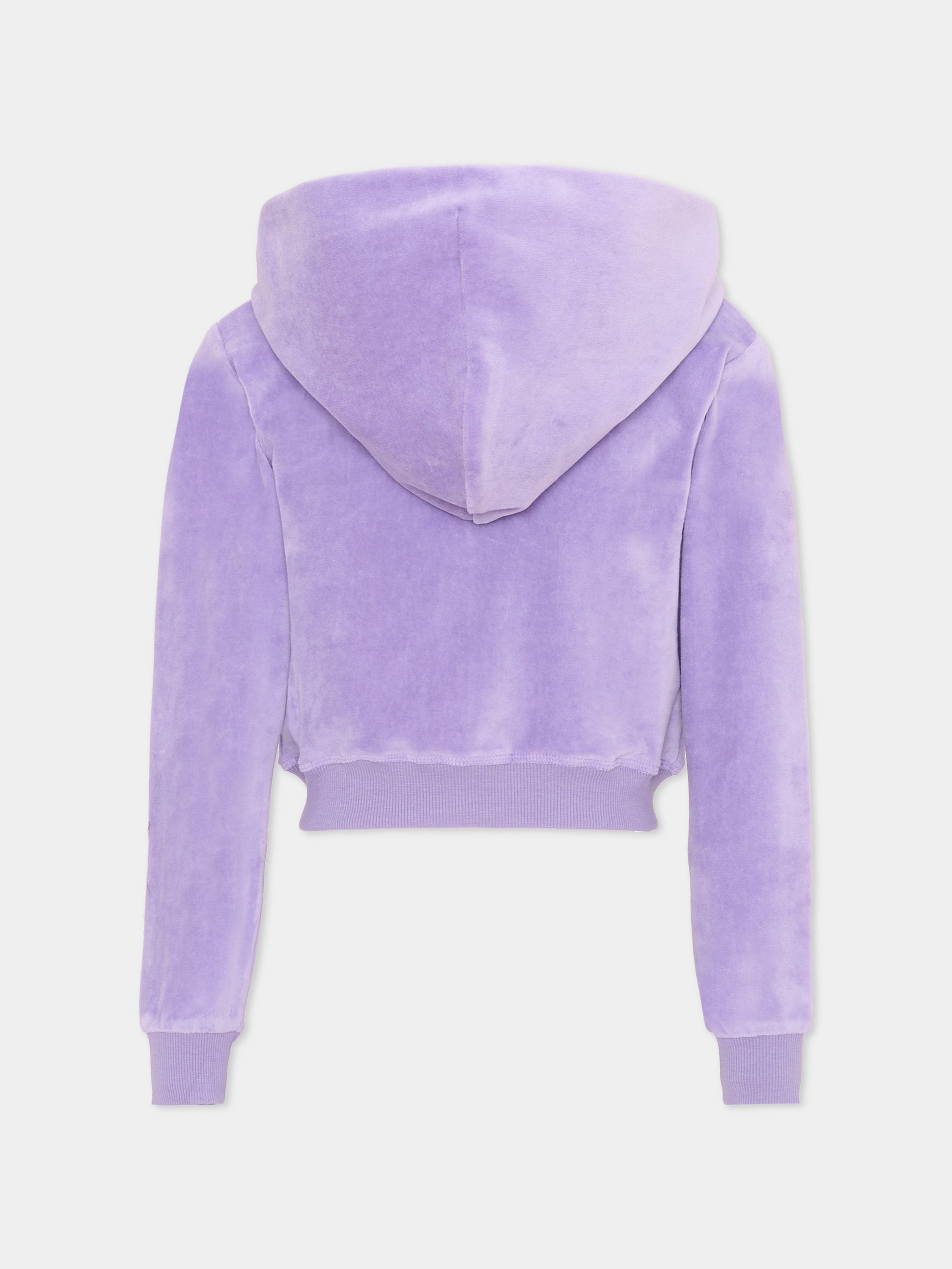 Felpa lilla Milla per bambina con logo,Molo,2W26J304 5717