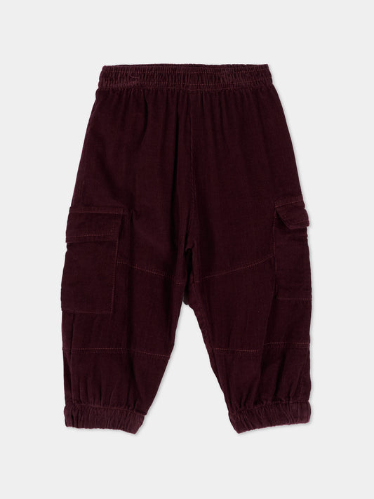 Pantaloni Cargo Bordeaux per neonata,Molo,4W26I102 2225