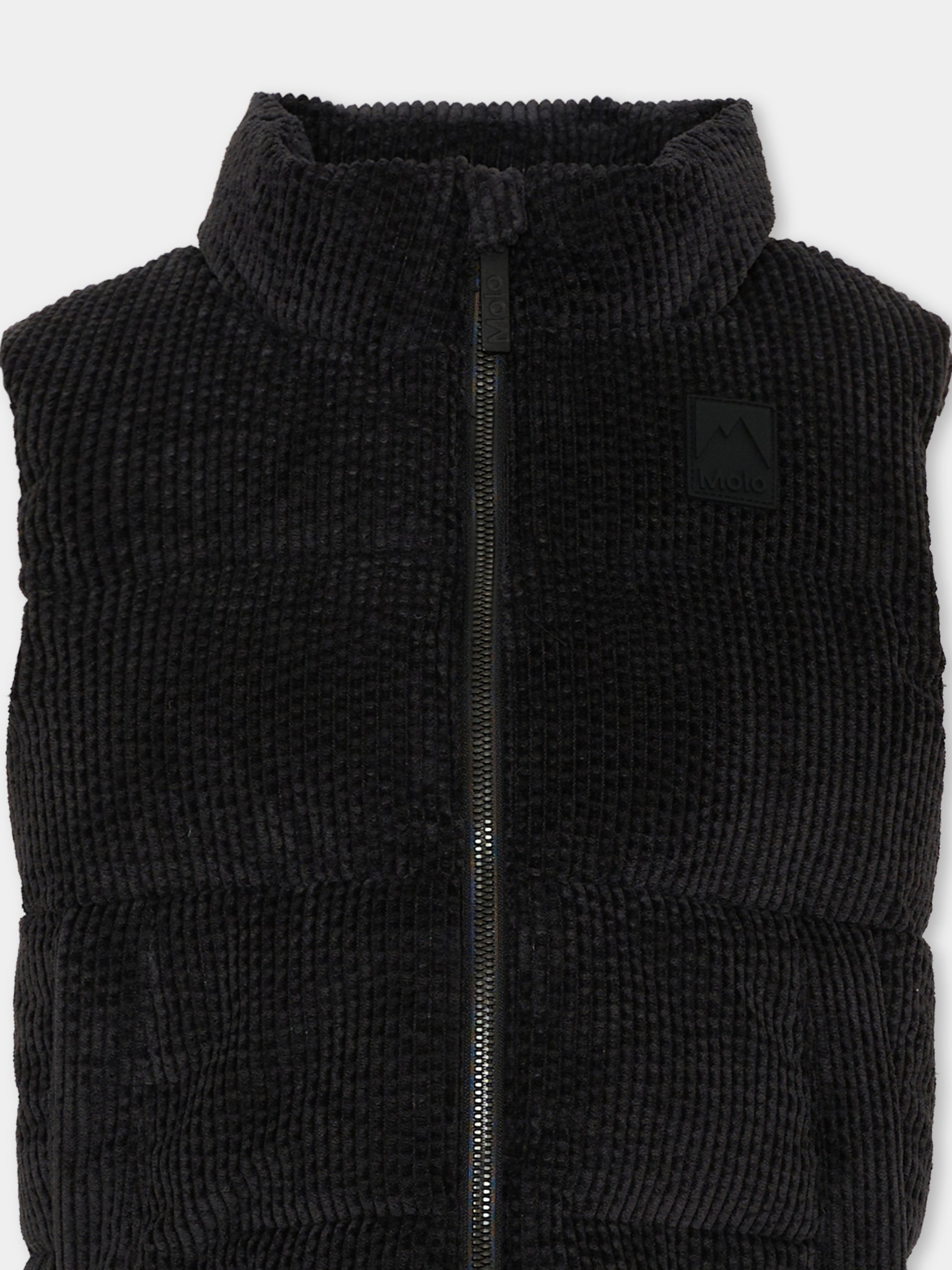 Gilet nero Heike per bambini con zip,Molo,5W26M201 0099