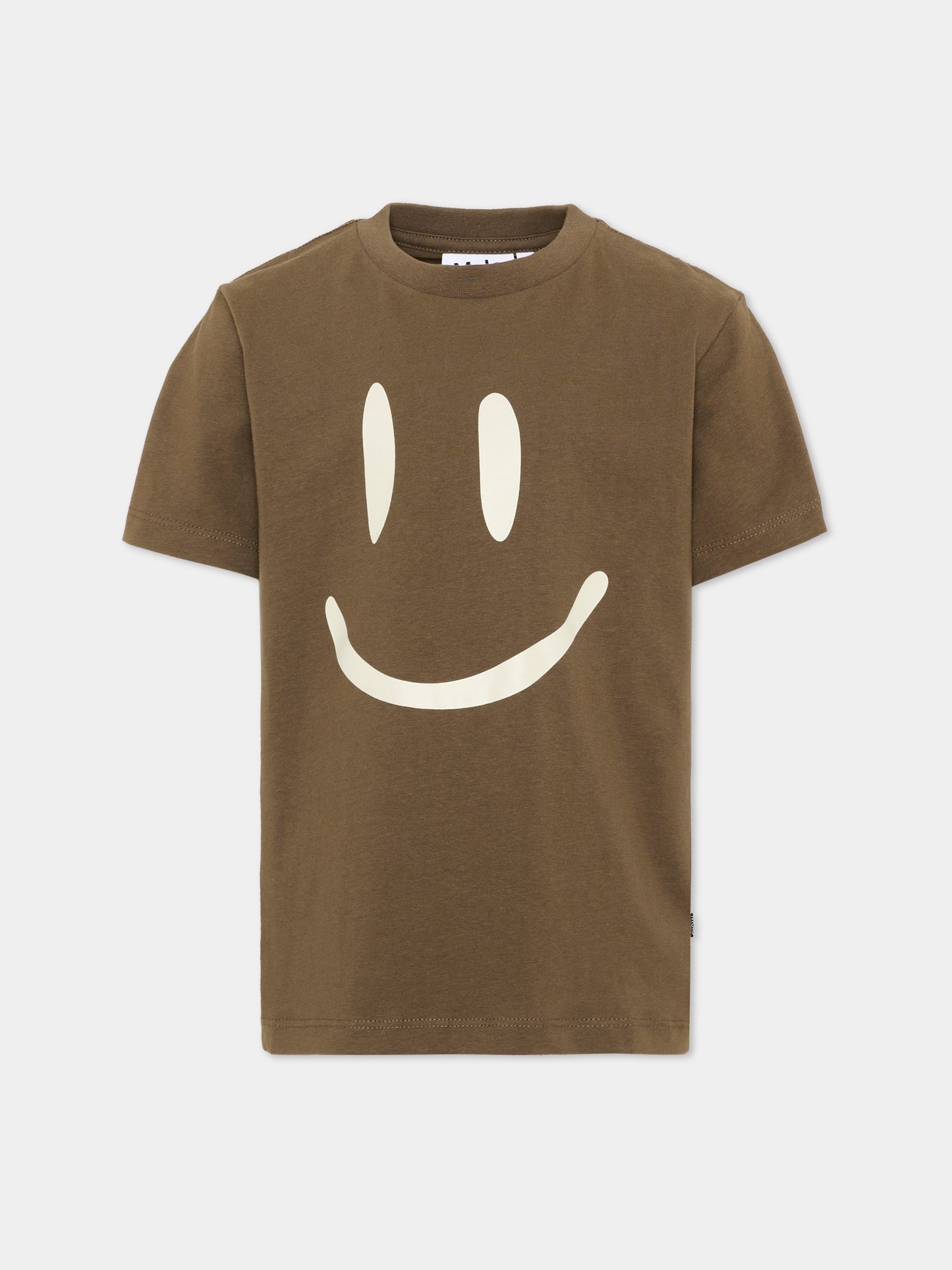 T-shirt marrone Roxo per bambini con smiley,Molo,6W26A201 8795