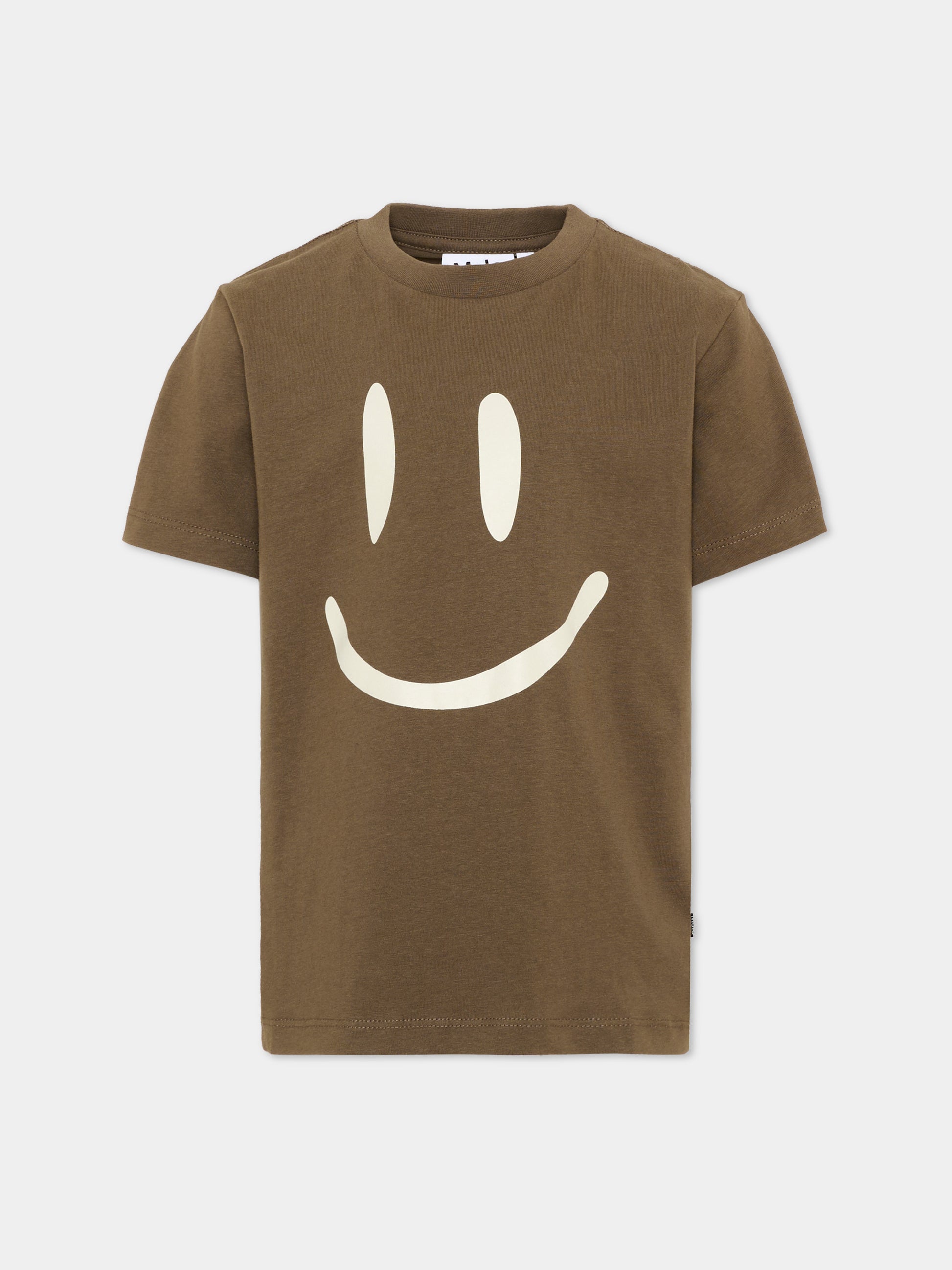 T-shirt marrone Roxo per bambini con smiley,Molo,6W26A201 8795