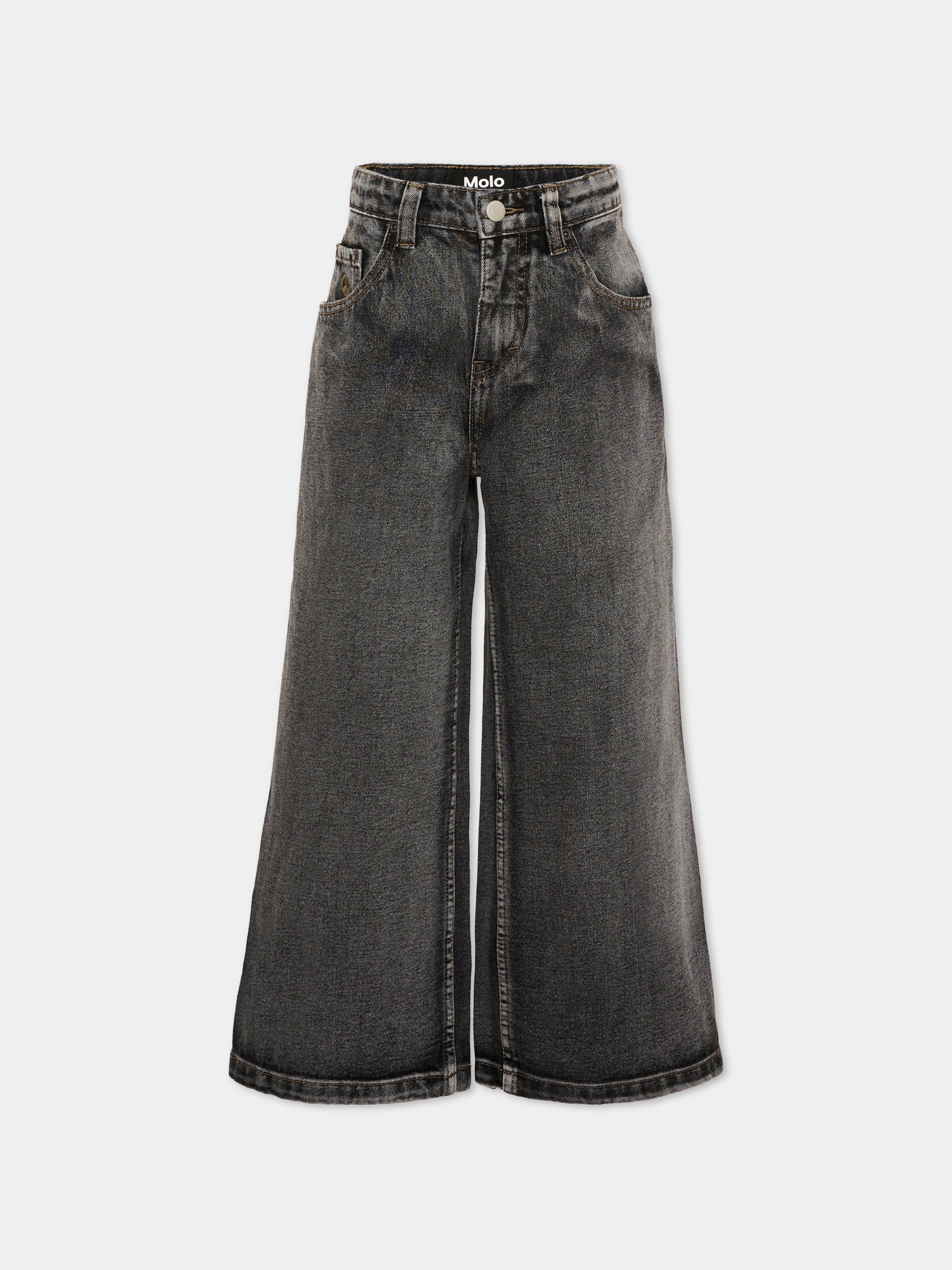 Jeans denim Askio per bambini con patch logo,Molo,6W26I105 5932