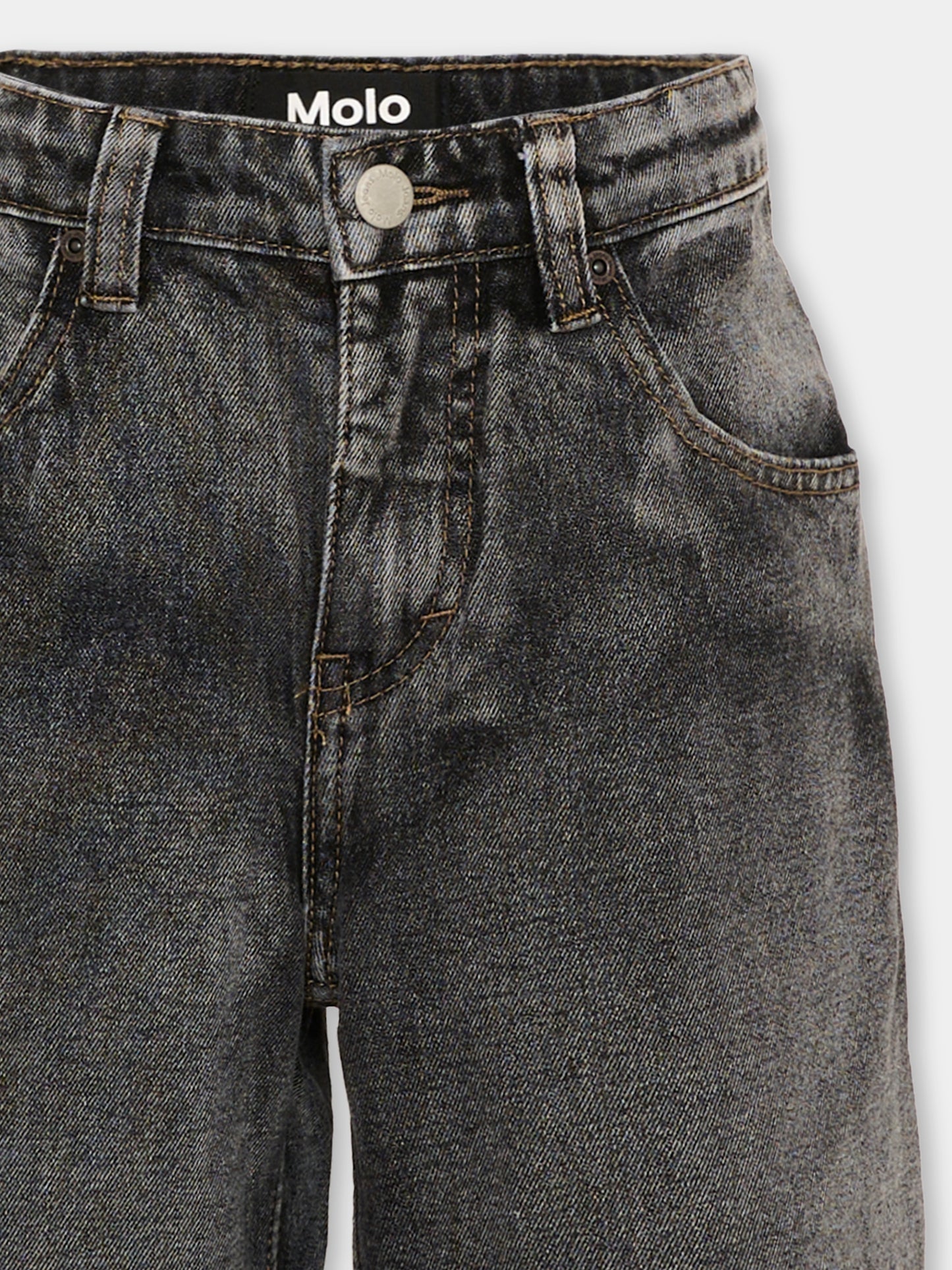 Jeans denim Askio per bambini con patch logo,Molo,6W26I105 5932