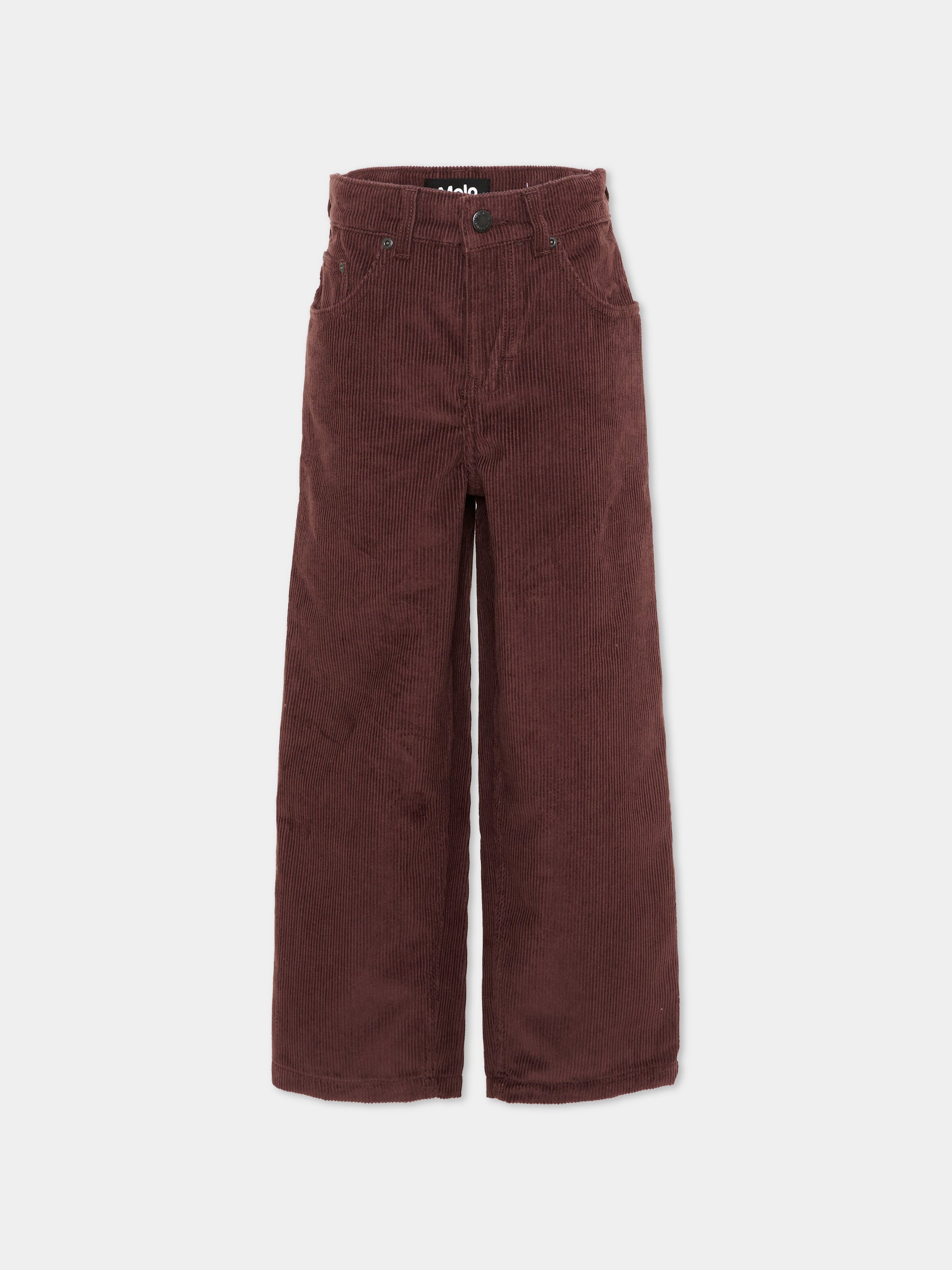Pantaloni bordeaux Aiden per bambini con patch logo,Molo,6W26I113 2226