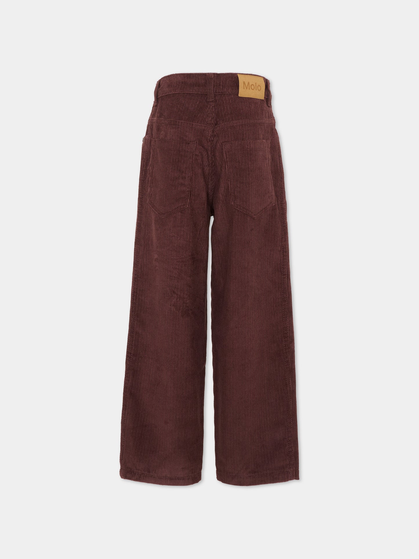 Pantaloni bordeaux Aiden per bambini con patch logo,Molo,6W26I113 2226