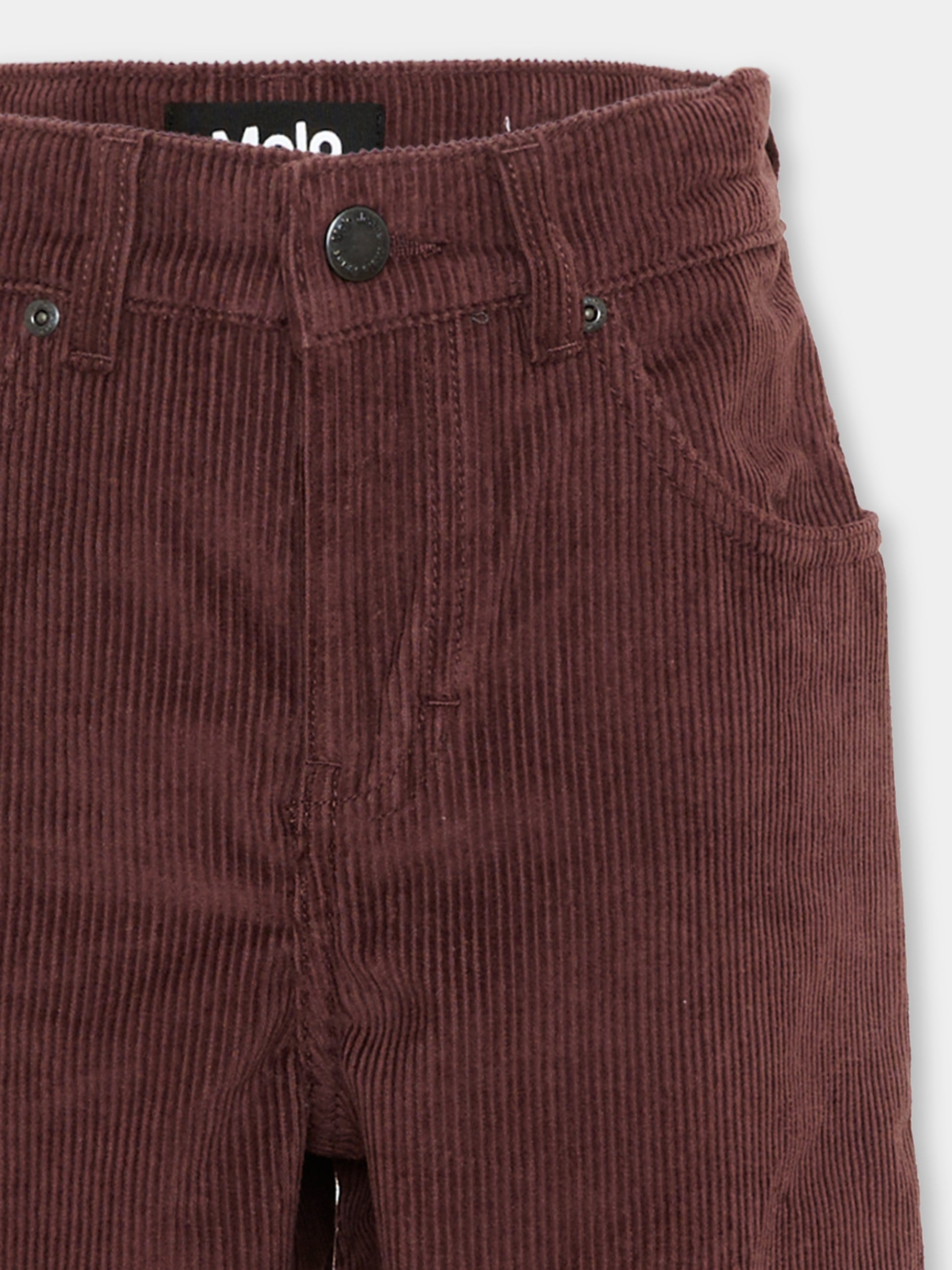 Pantaloni bordeaux Aiden per bambini con patch logo,Molo,6W26I113 2226