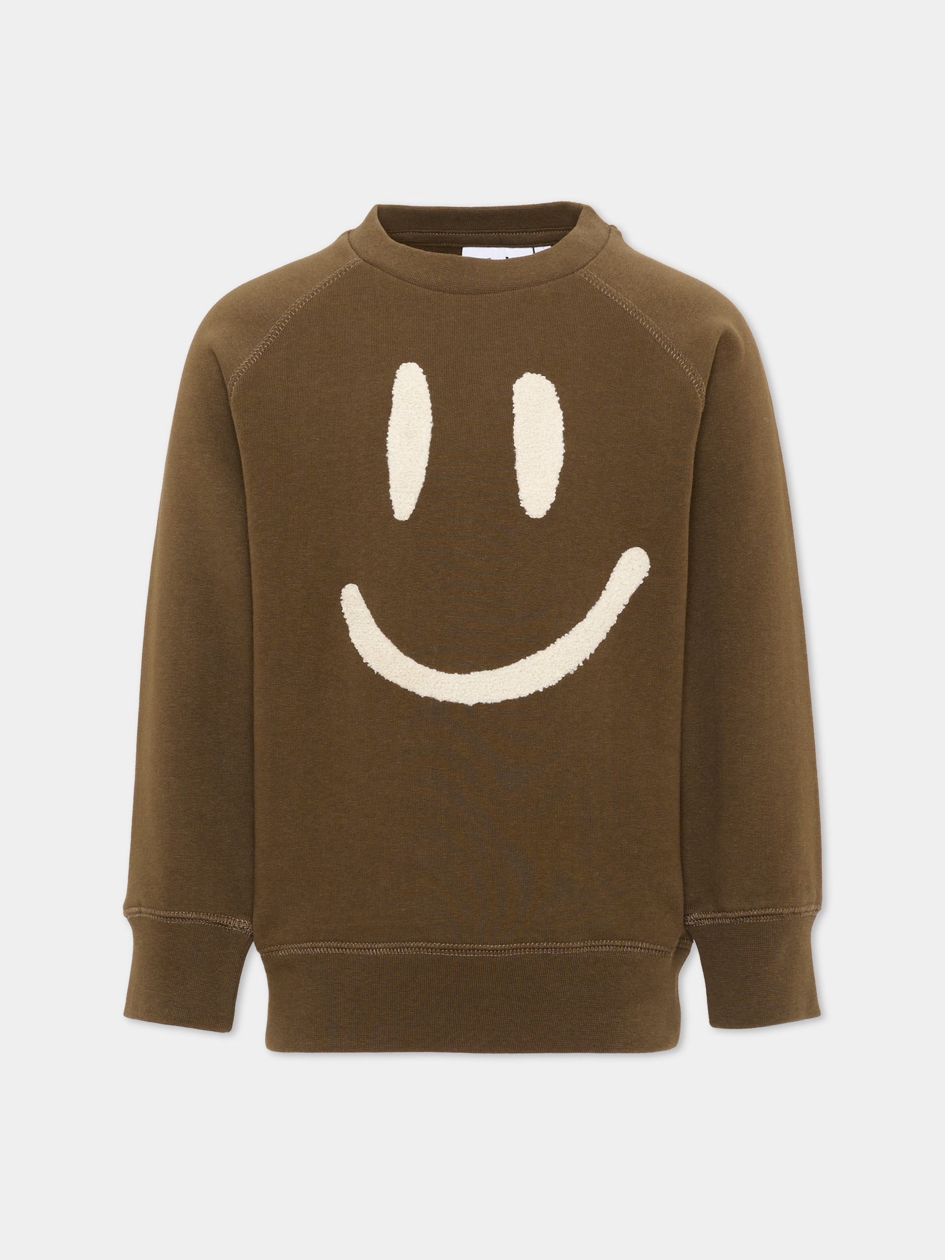 Felpa marrone Mike per bambini con smiley,Molo,6W26J201 8795