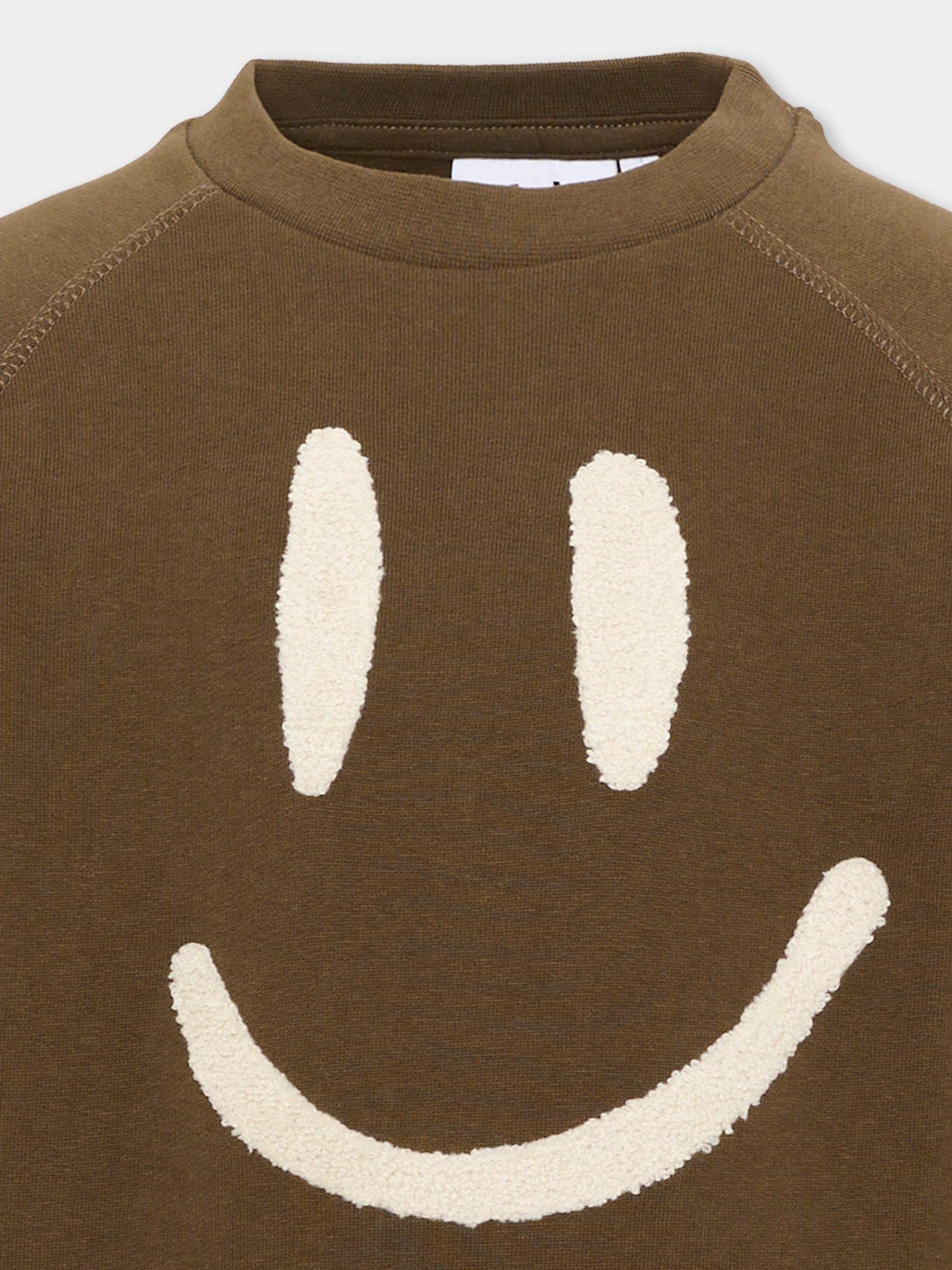 Felpa marrone Mike per bambini con smiley,Molo,6W26J201 8795