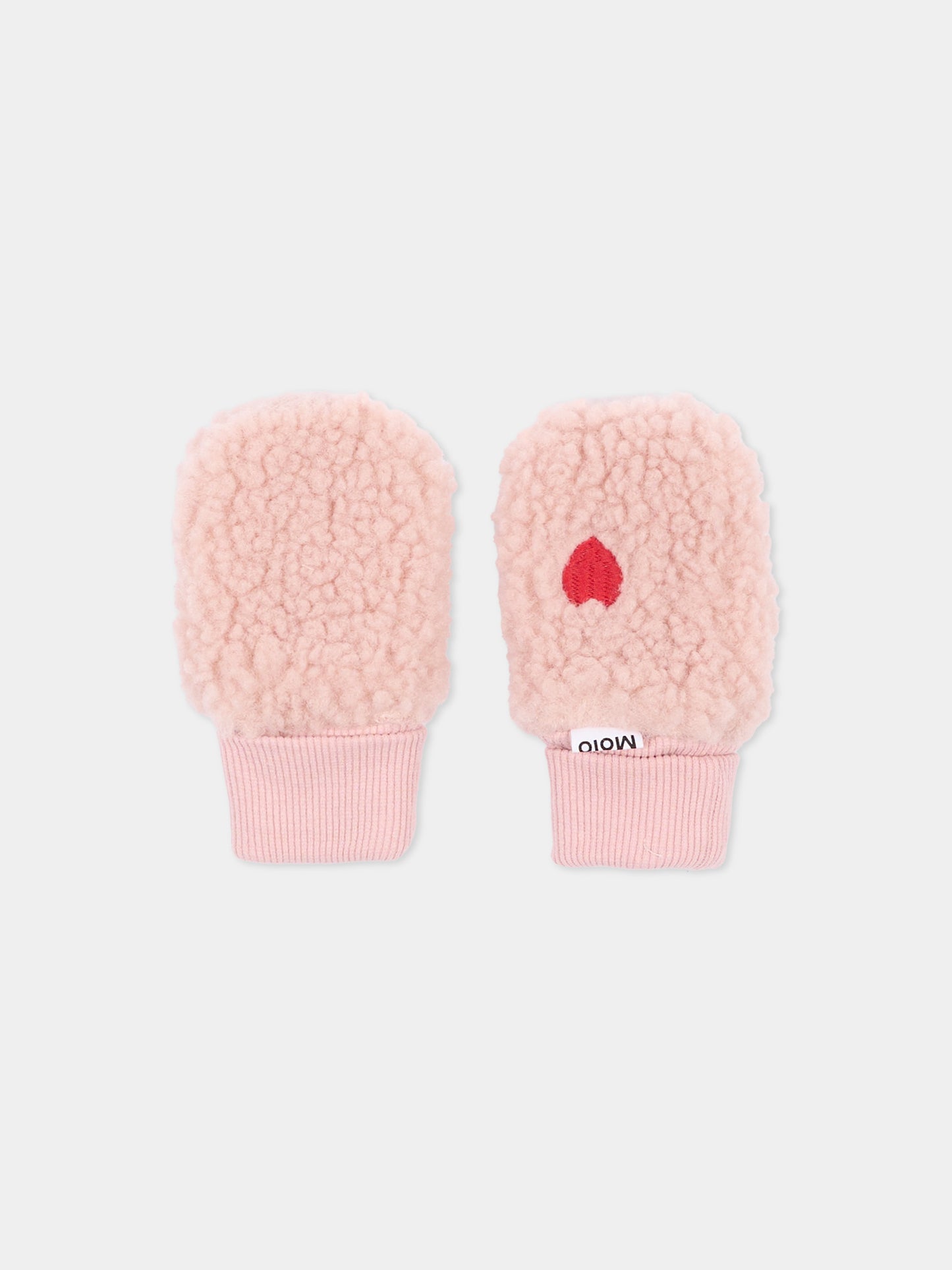 Guanti rosa Ufo per neonata con cuore,Molo,7W26S108 3480