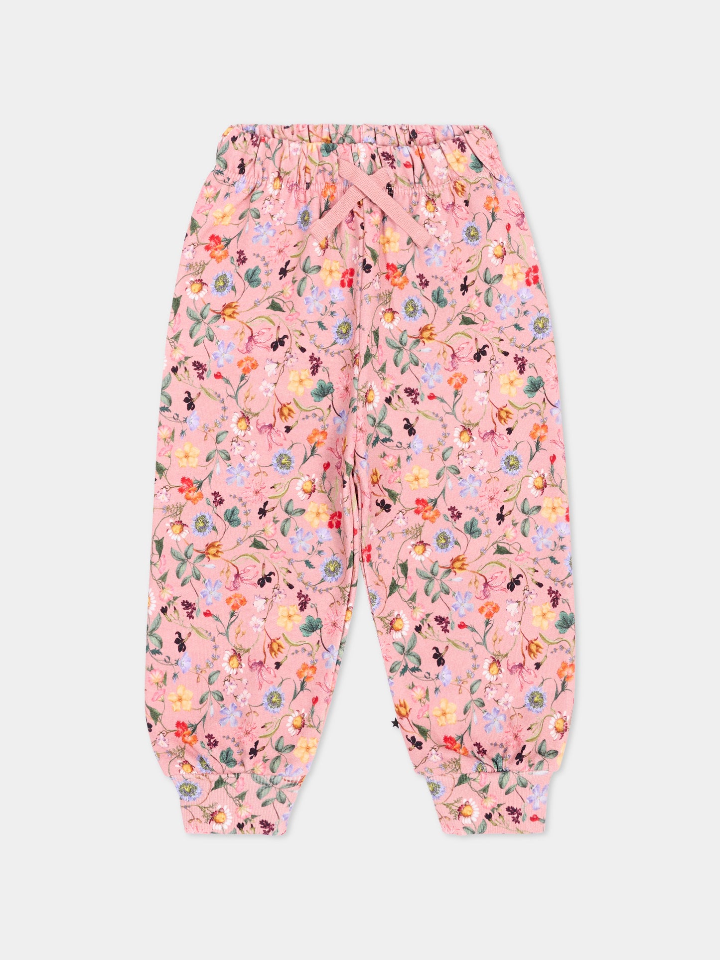 Pantaloni rosa Simeon per neonata floreali,Molo,4W26I201 9796