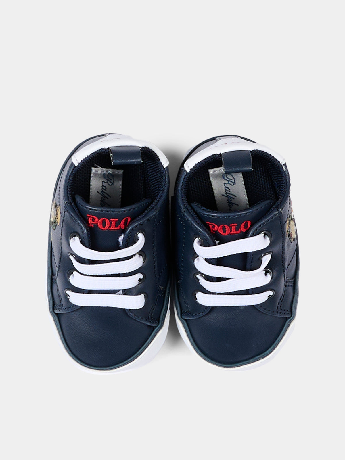 Sneakers blu per neonato con Polo Bear,Ralph Lauren Kids,RL03477410