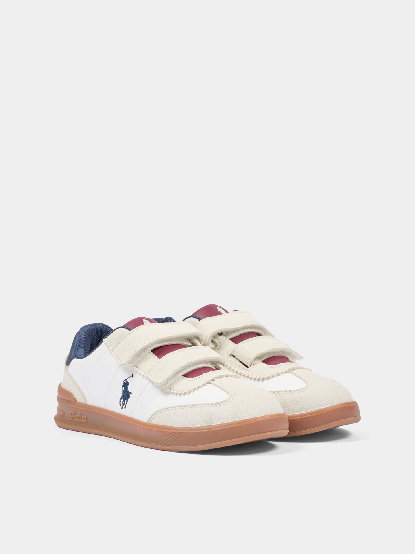 Sneakers bianche per bambino con Polo Pony,Ralph Lauren Kids,RL04997104