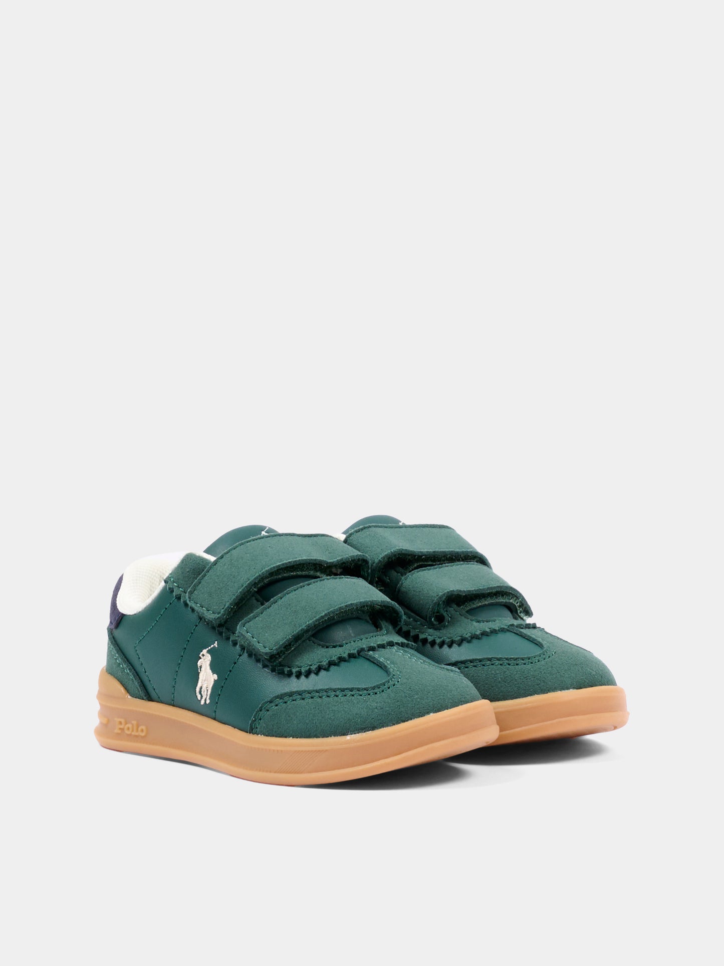 Sneakers verdi per bambino con Polo Pony,Ralph Lauren Kids,RL05865301